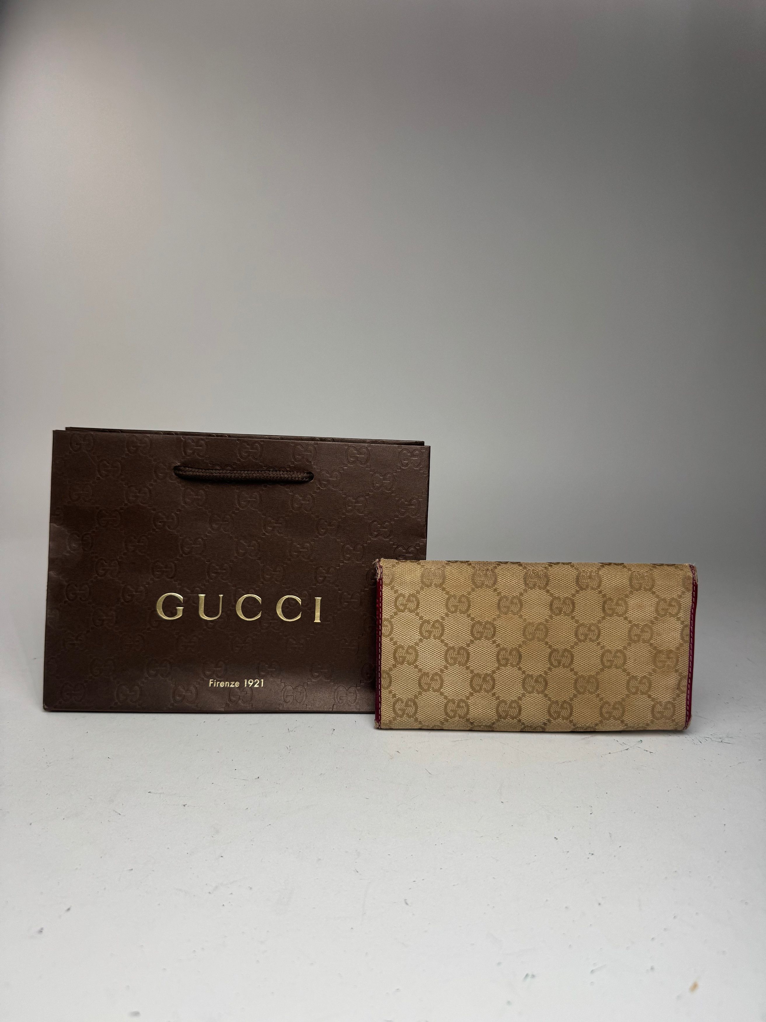 Gucci Vintage Monogram GG wallet beige purple Size ONE SIZE - 2 Thumbnail