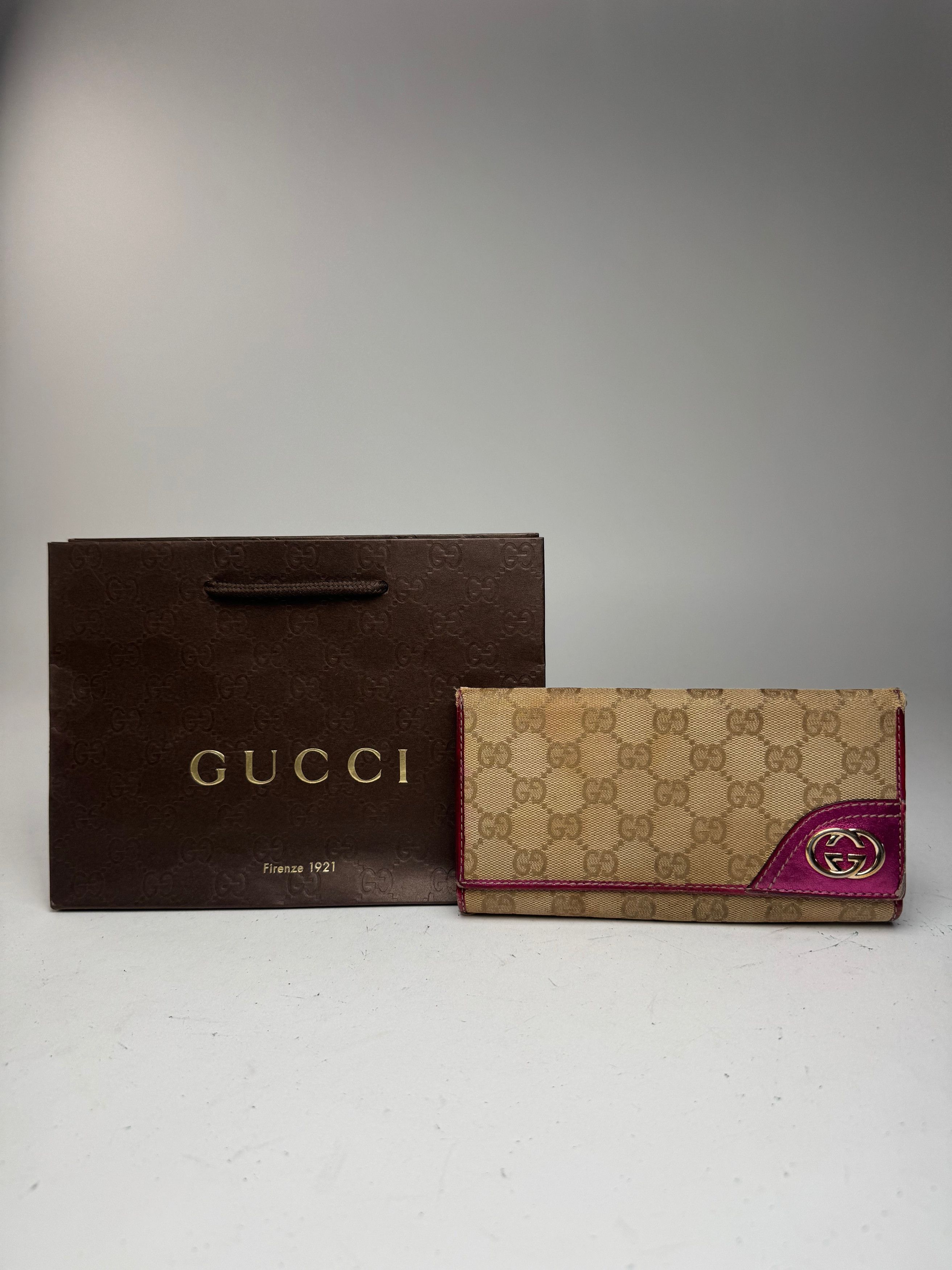 Gucci Vintage Monogram GG wallet beige purple Size ONE SIZE - 11 Thumbnail