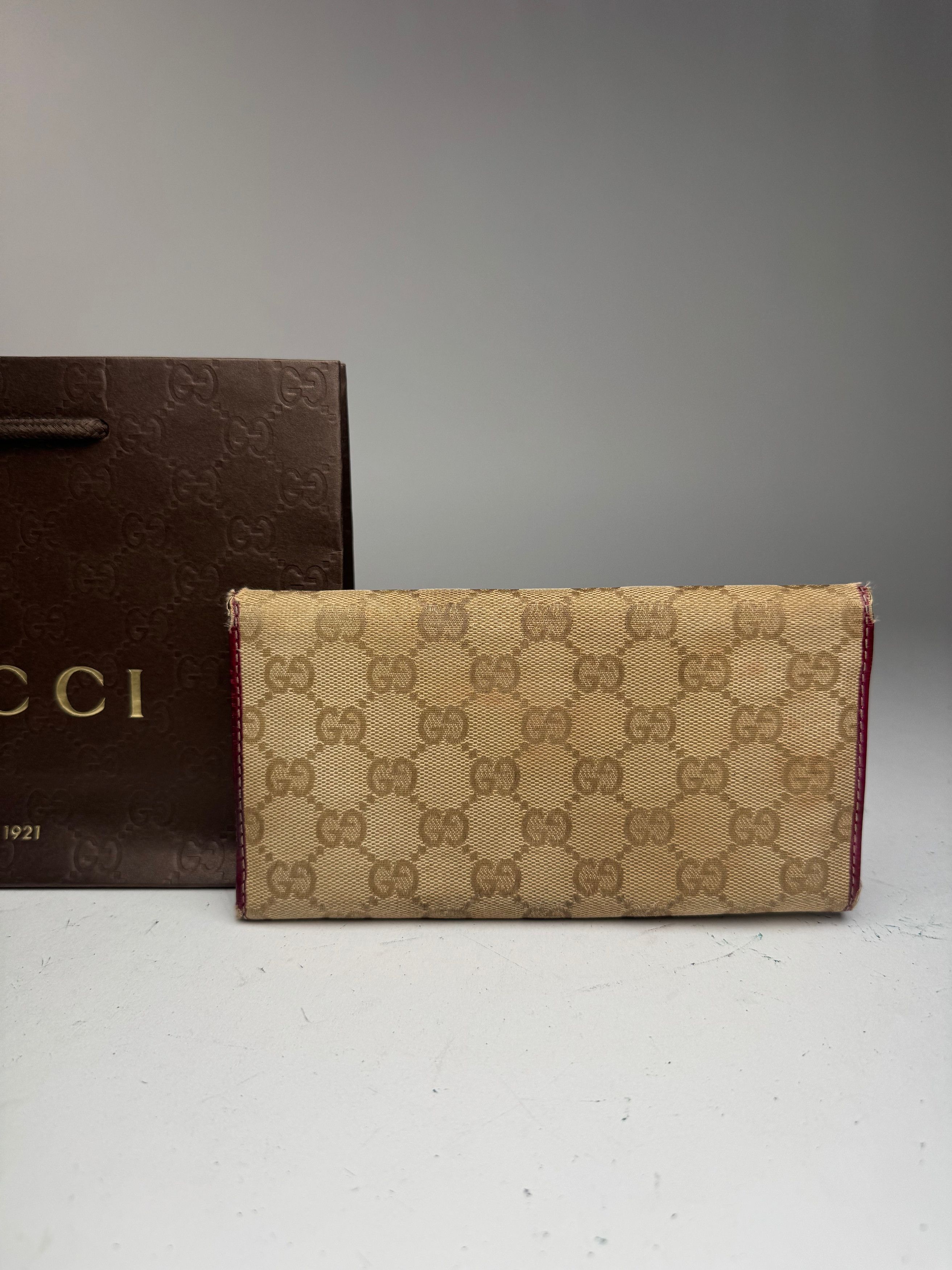 Gucci Vintage Monogram GG wallet beige purple Size ONE SIZE - 12 Thumbnail