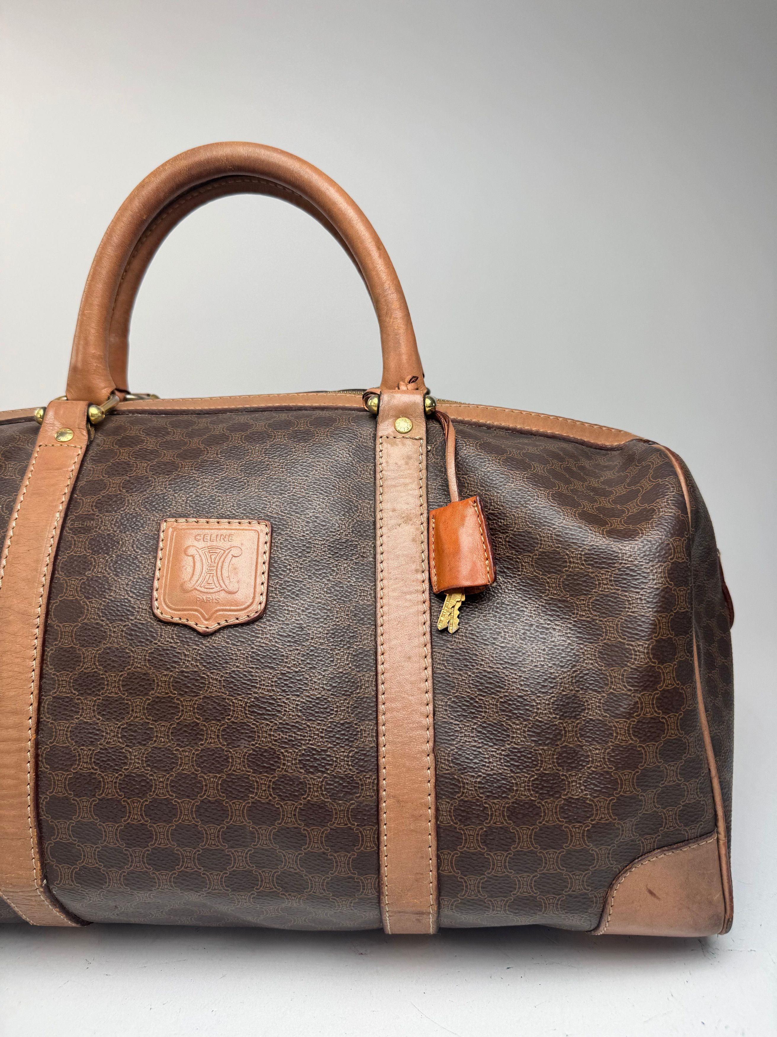 Celine Vintage Paris Triomphe Monogram Duffel bag brown Size ONE SIZE - 7 Thumbnail