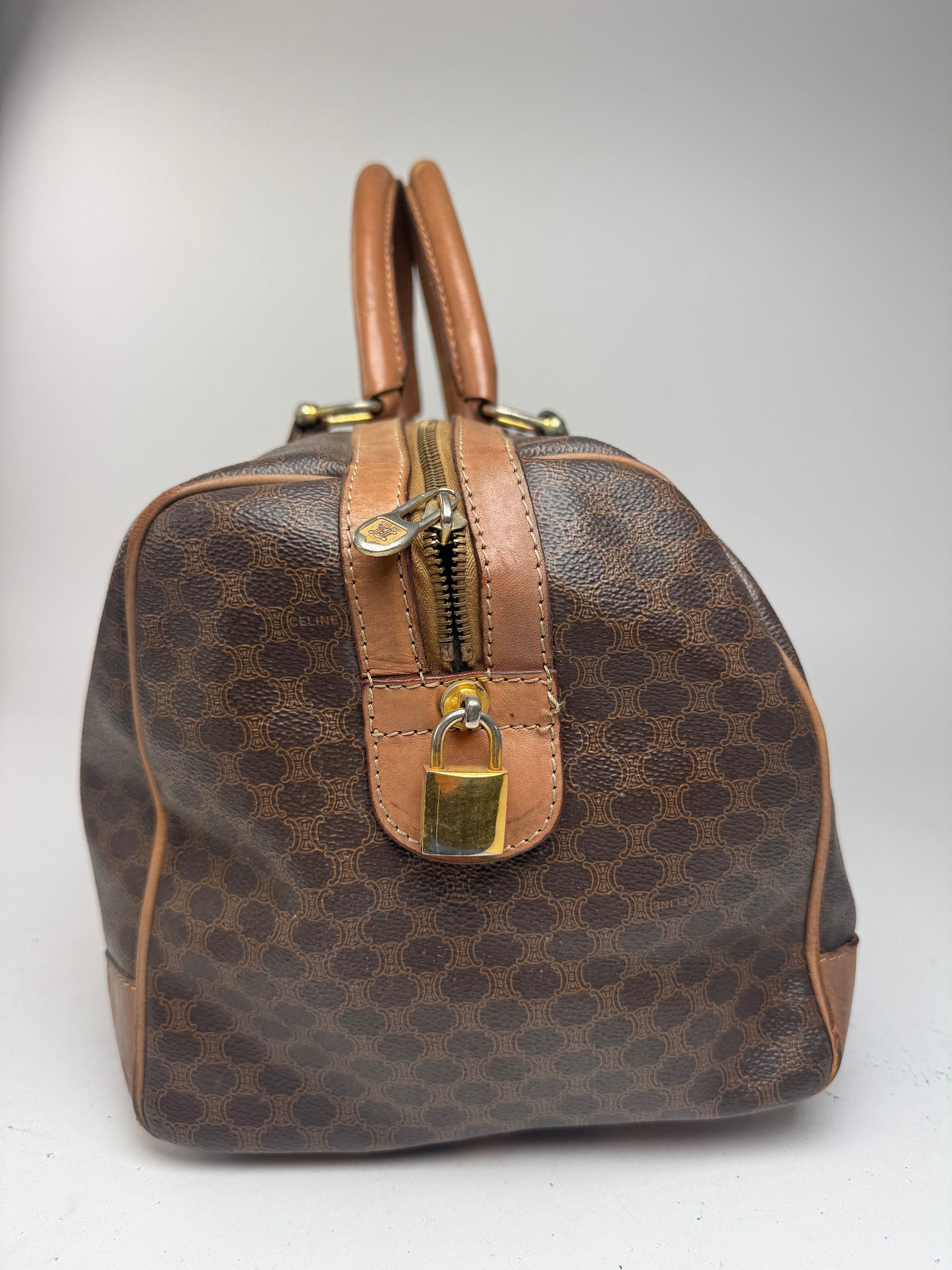 Celine Vintage Paris Triomphe Monogram Duffel bag brown Size ONE SIZE - 5 Thumbnail