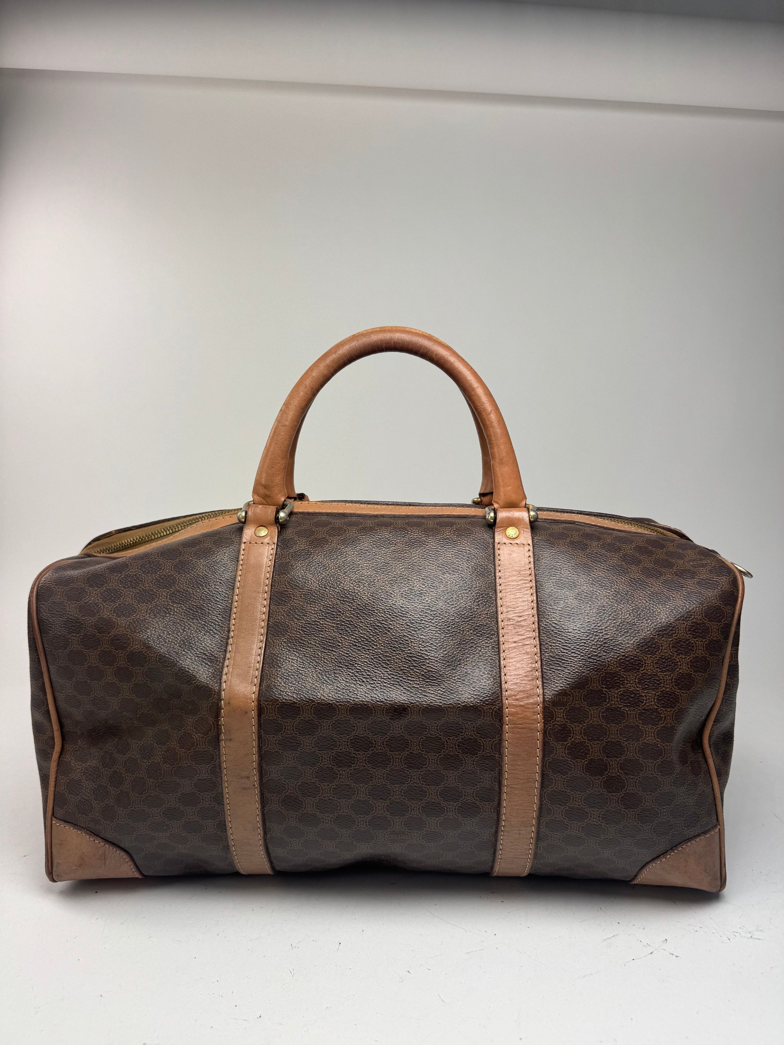 Celine Vintage Paris Triomphe Monogram Duffel bag brown Size ONE SIZE - 2 Thumbnail