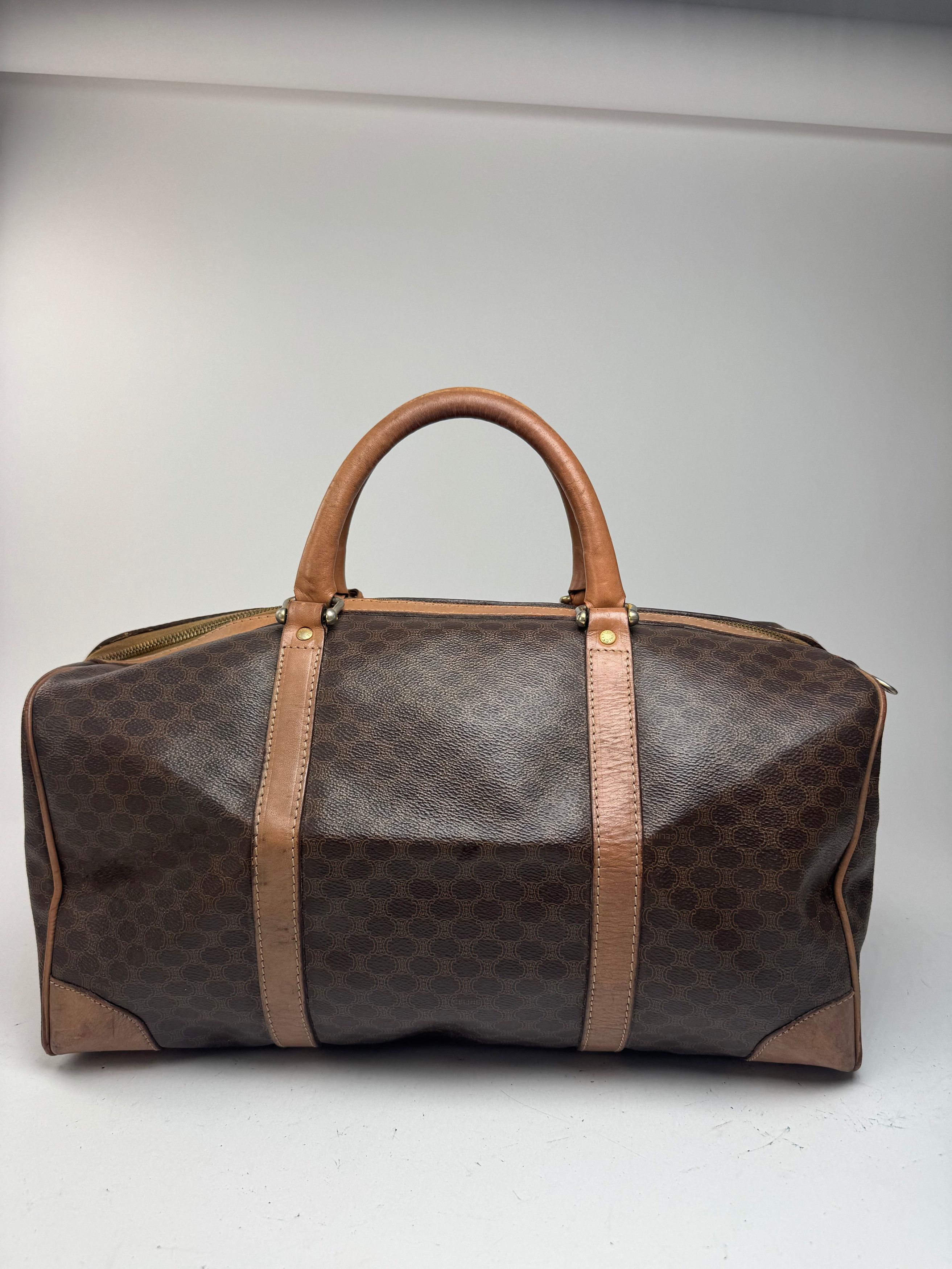 Celine Vintage Paris Triomphe Monogram Duffel bag brown Size ONE SIZE - 15 Thumbnail