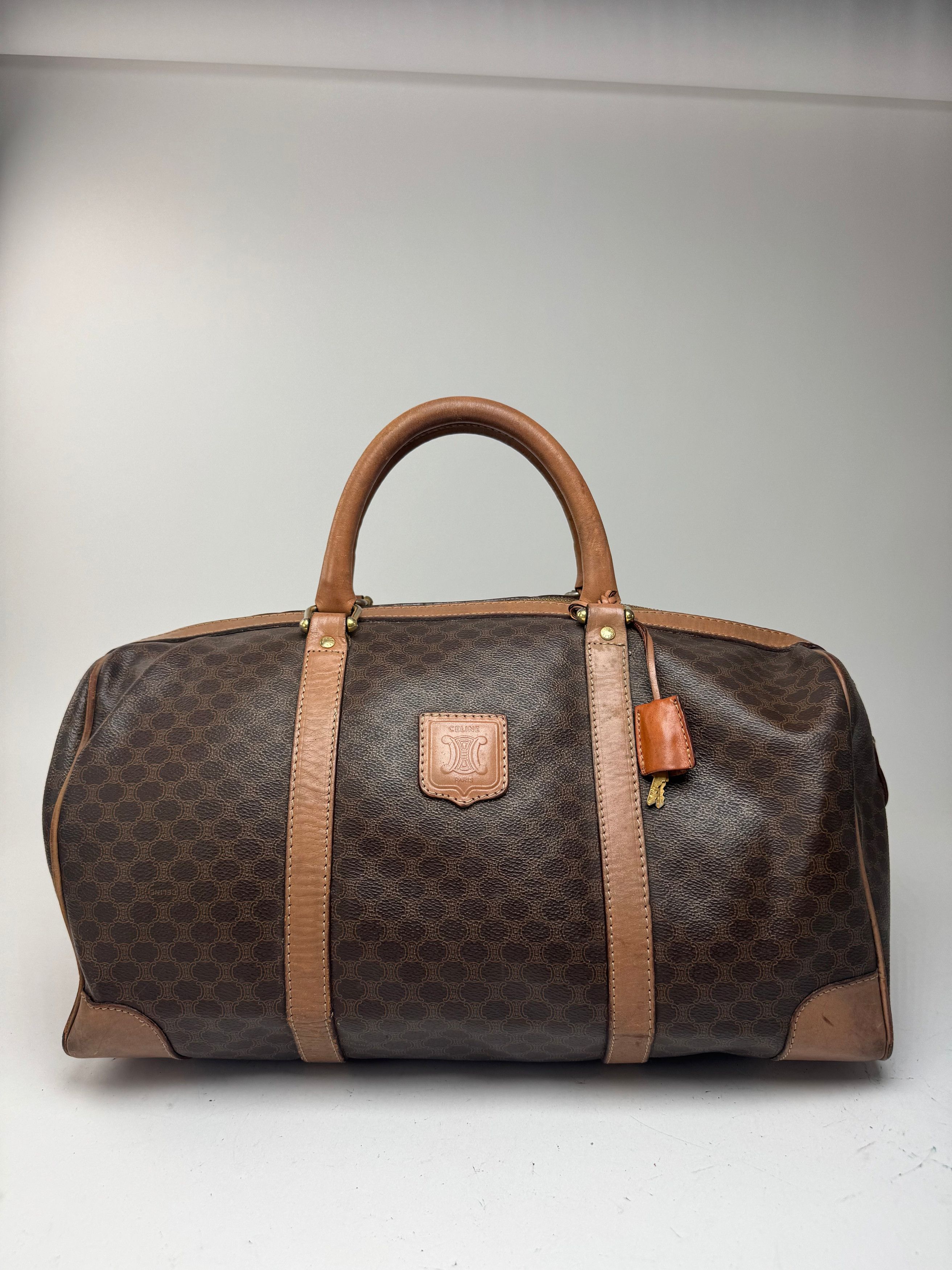 Celine Vintage Paris Triomphe Monogram Duffel bag brown Size ONE SIZE - 14 Thumbnail