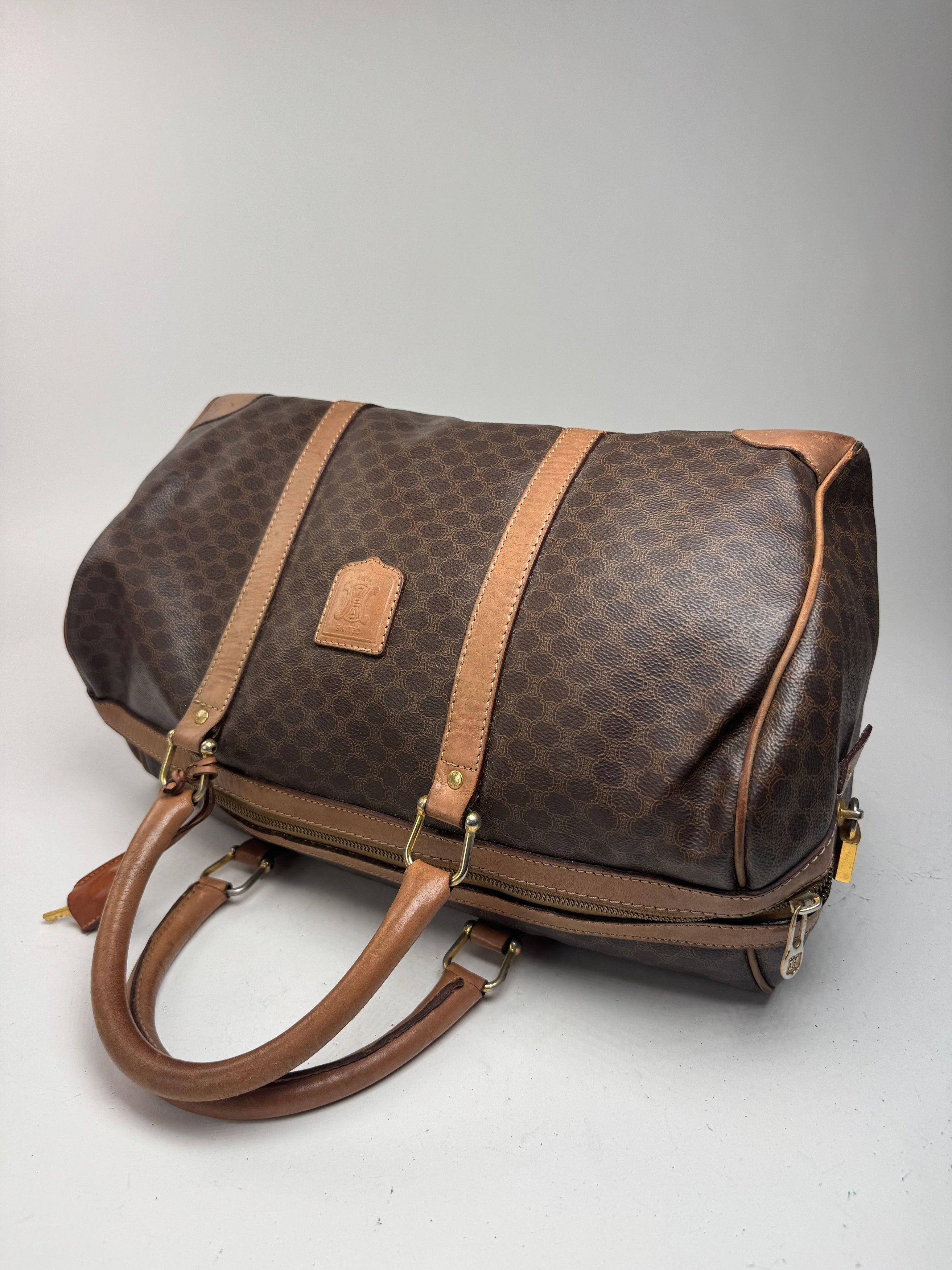 Celine Vintage Paris Triomphe Monogram Duffel bag brown Size ONE SIZE - 9 Thumbnail