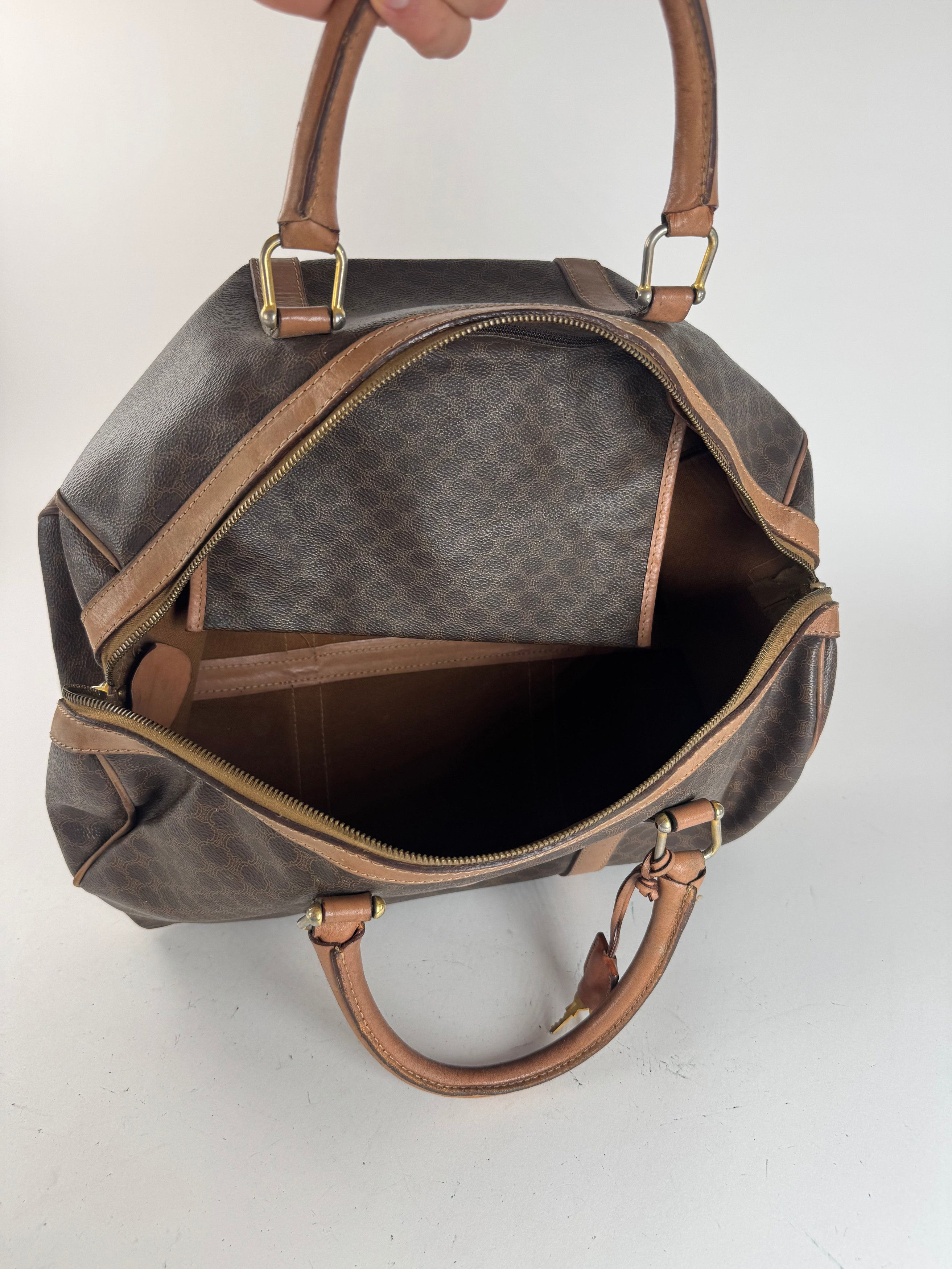 Celine Vintage Paris Triomphe Monogram Duffel bag brown Size ONE SIZE - 3 Thumbnail