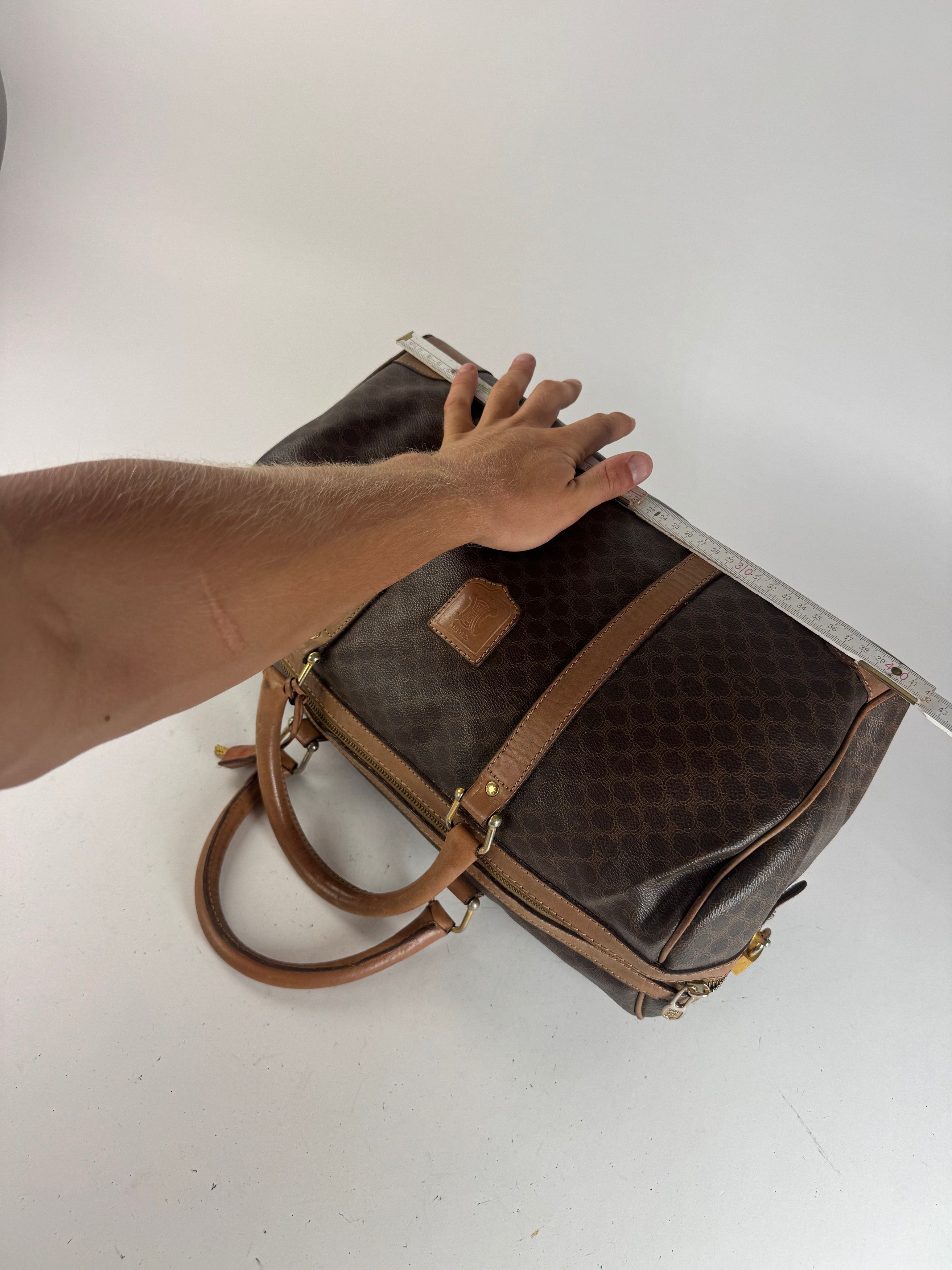 Celine Vintage Paris Triomphe Monogram Duffel bag brown Size ONE SIZE - 11 Thumbnail