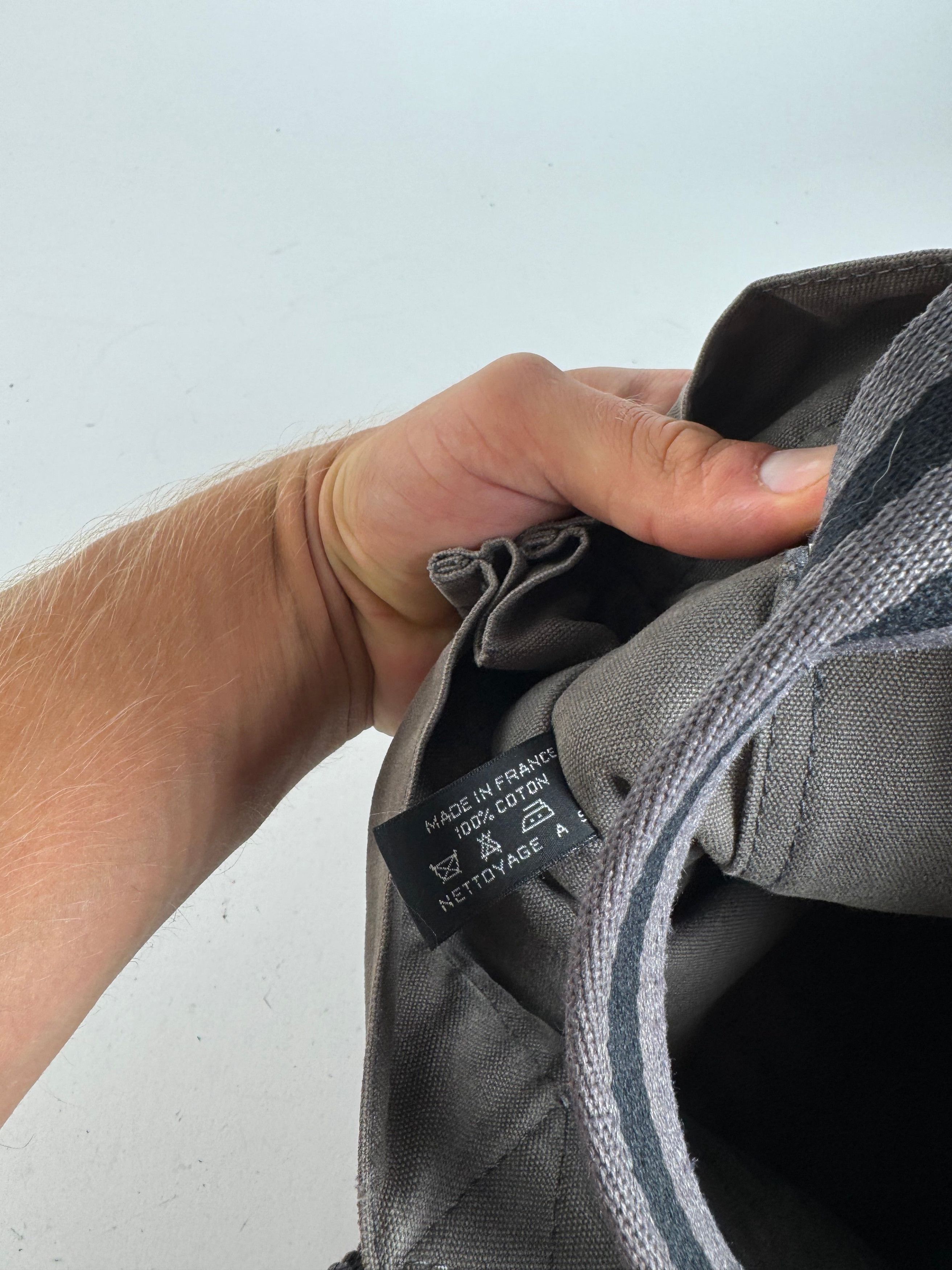 Other Vintage Hermes canvas Tote bag grey black Size ONE SIZE - 6 Thumbnail