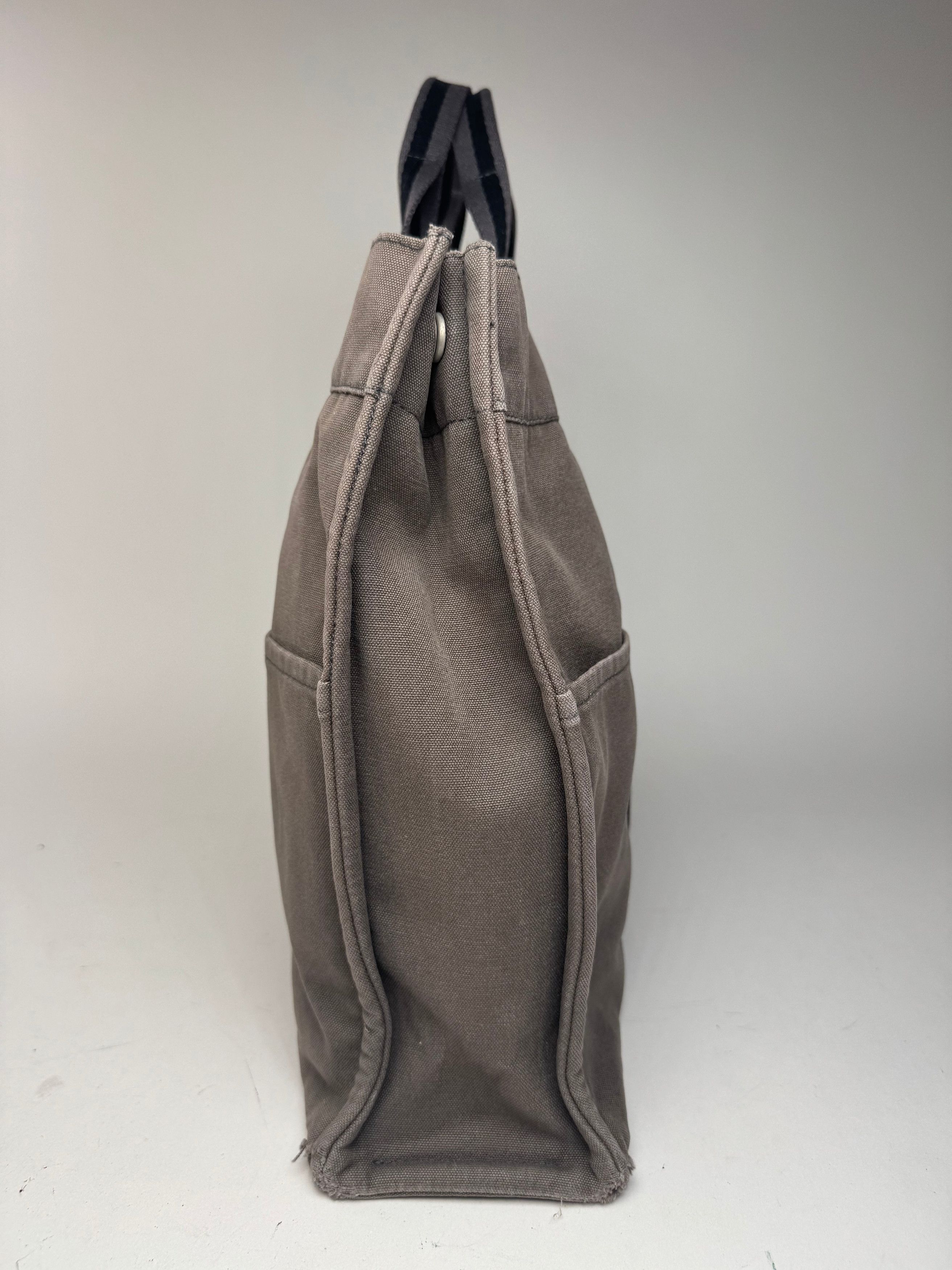 Other Vintage Hermes canvas Tote bag grey black Size ONE SIZE - 10 Thumbnail