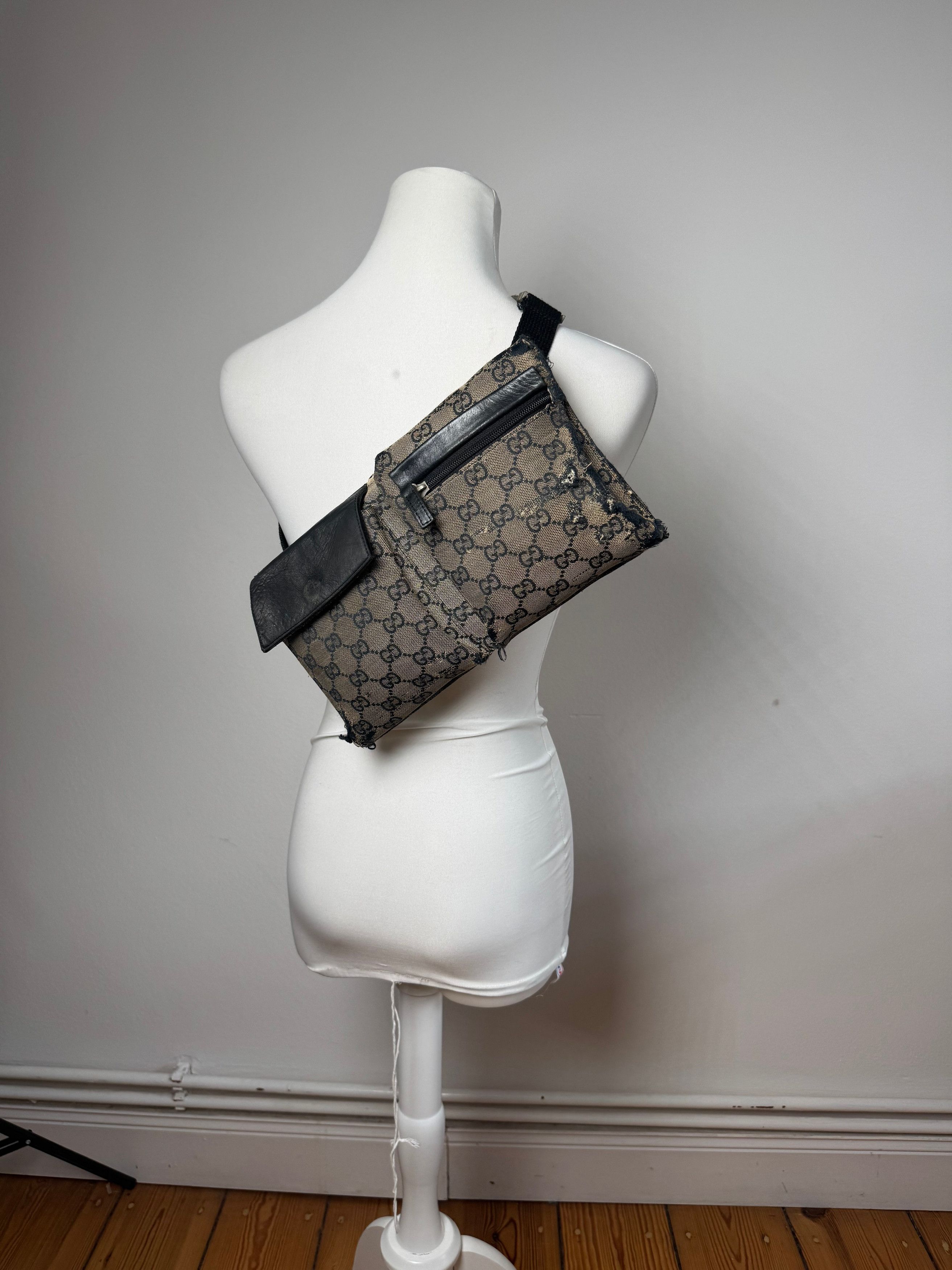 Gucci Vintage Belt / Crossbody Bag Grey brown monogram Size ONE SIZE - 12 Thumbnail