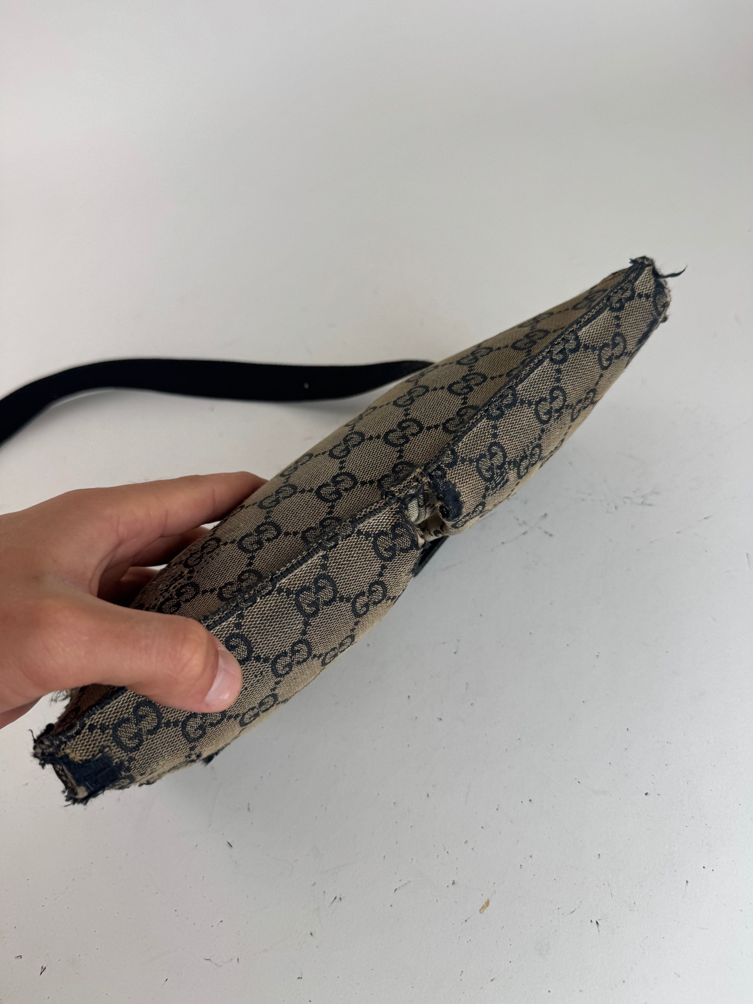 Gucci Vintage Belt / Crossbody Bag Grey brown monogram Size ONE SIZE - 10 Thumbnail