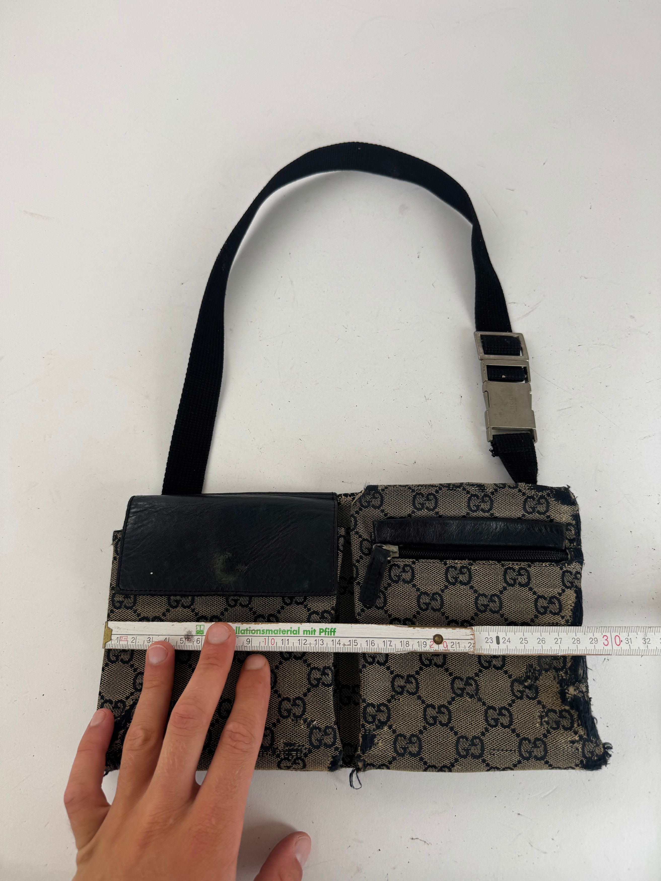 Gucci Vintage Belt / Crossbody Bag Grey brown monogram Size ONE SIZE - 5 Thumbnail