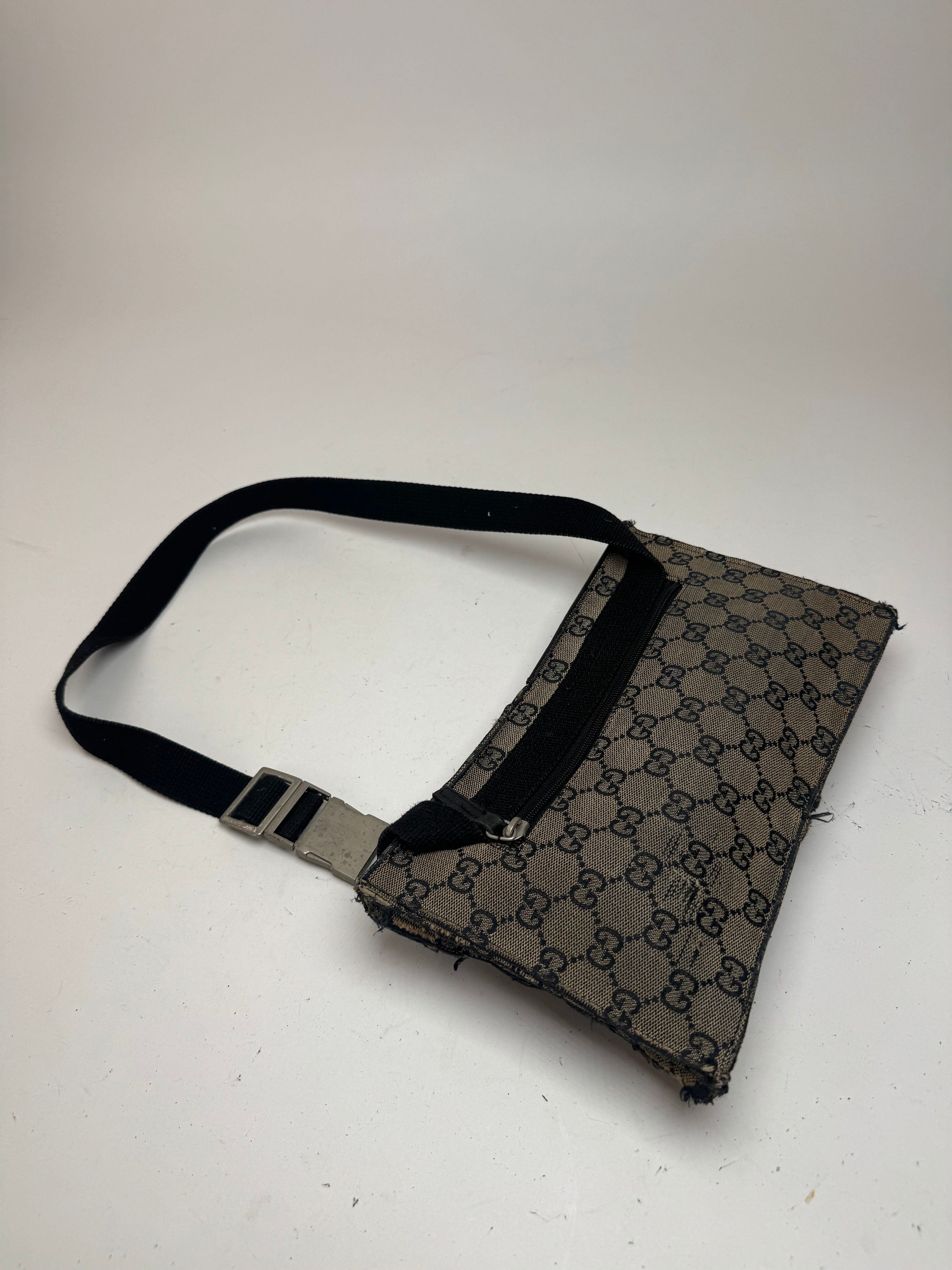 Gucci Vintage Belt / Crossbody Bag Grey brown monogram Size ONE SIZE - 14 Thumbnail