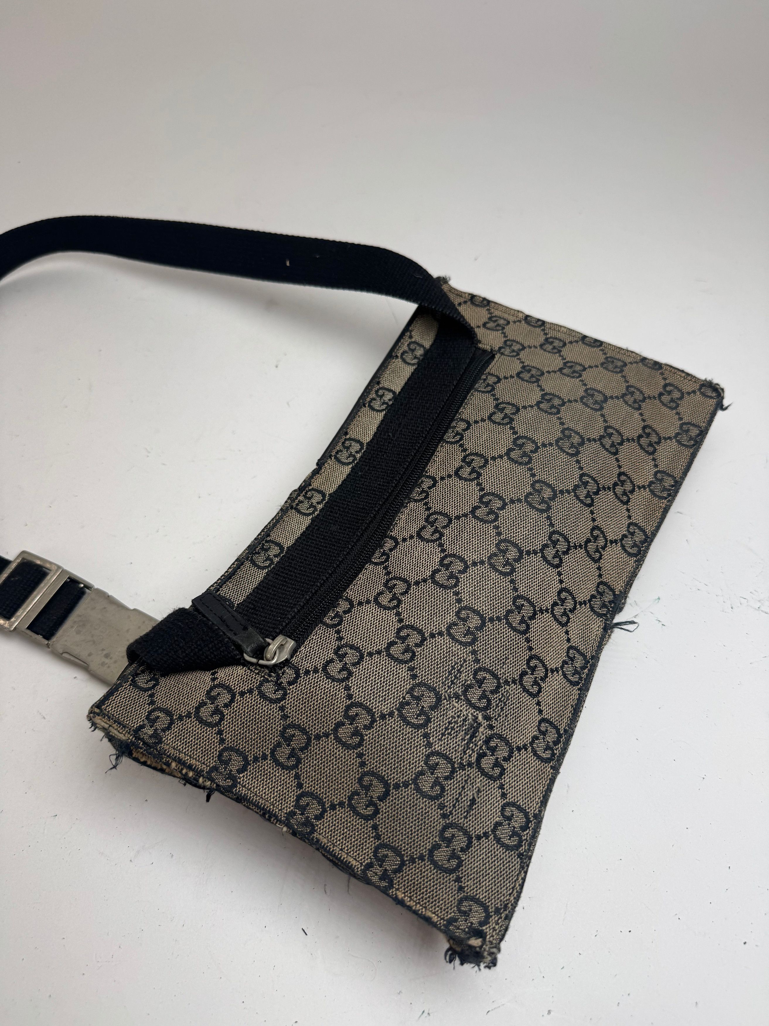 Gucci Vintage Belt / Crossbody Bag Grey brown monogram Size ONE SIZE - 8 Thumbnail