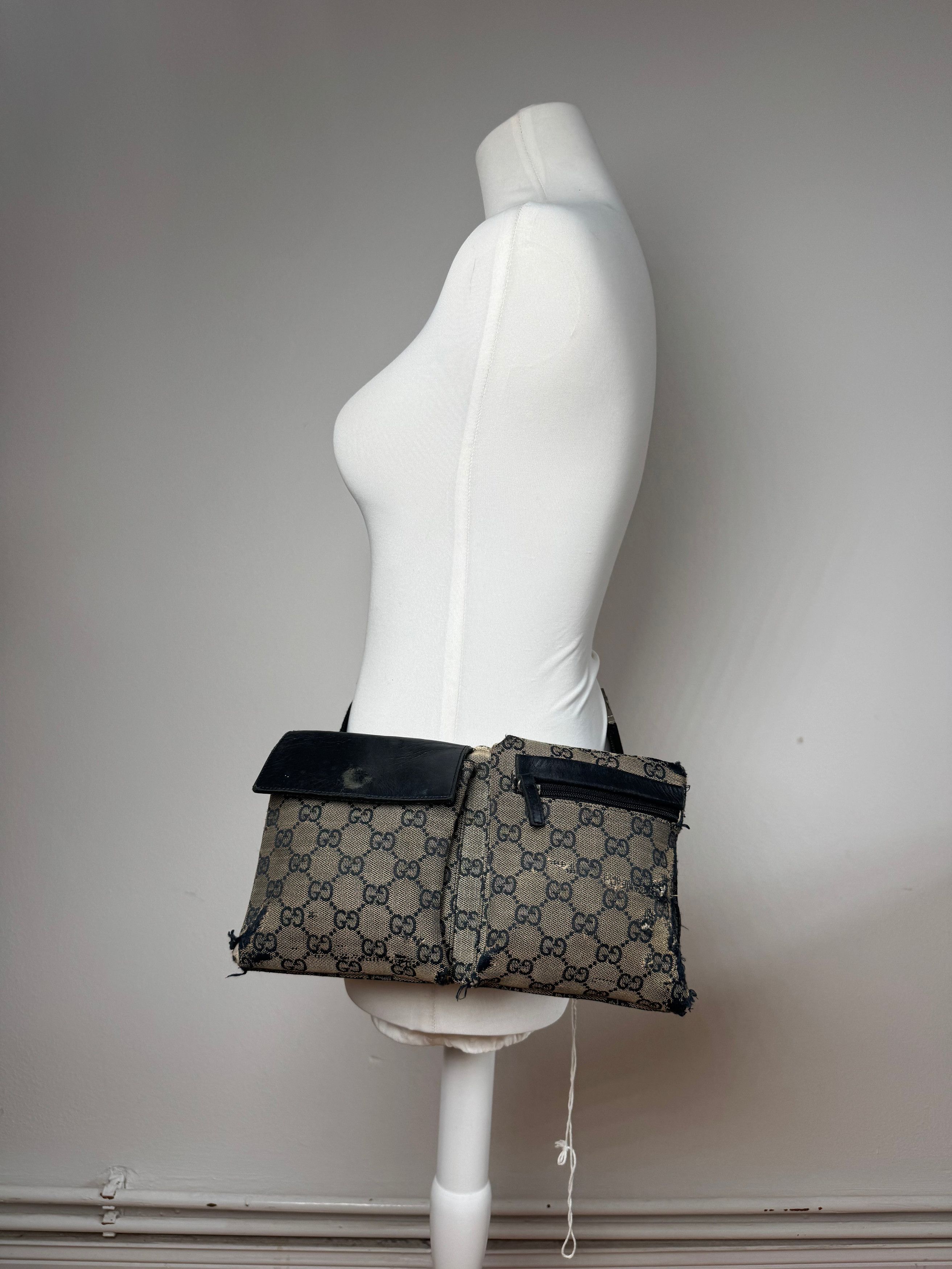 Gucci Vintage Belt / Crossbody Bag Grey brown monogram Size ONE SIZE - 9 Thumbnail