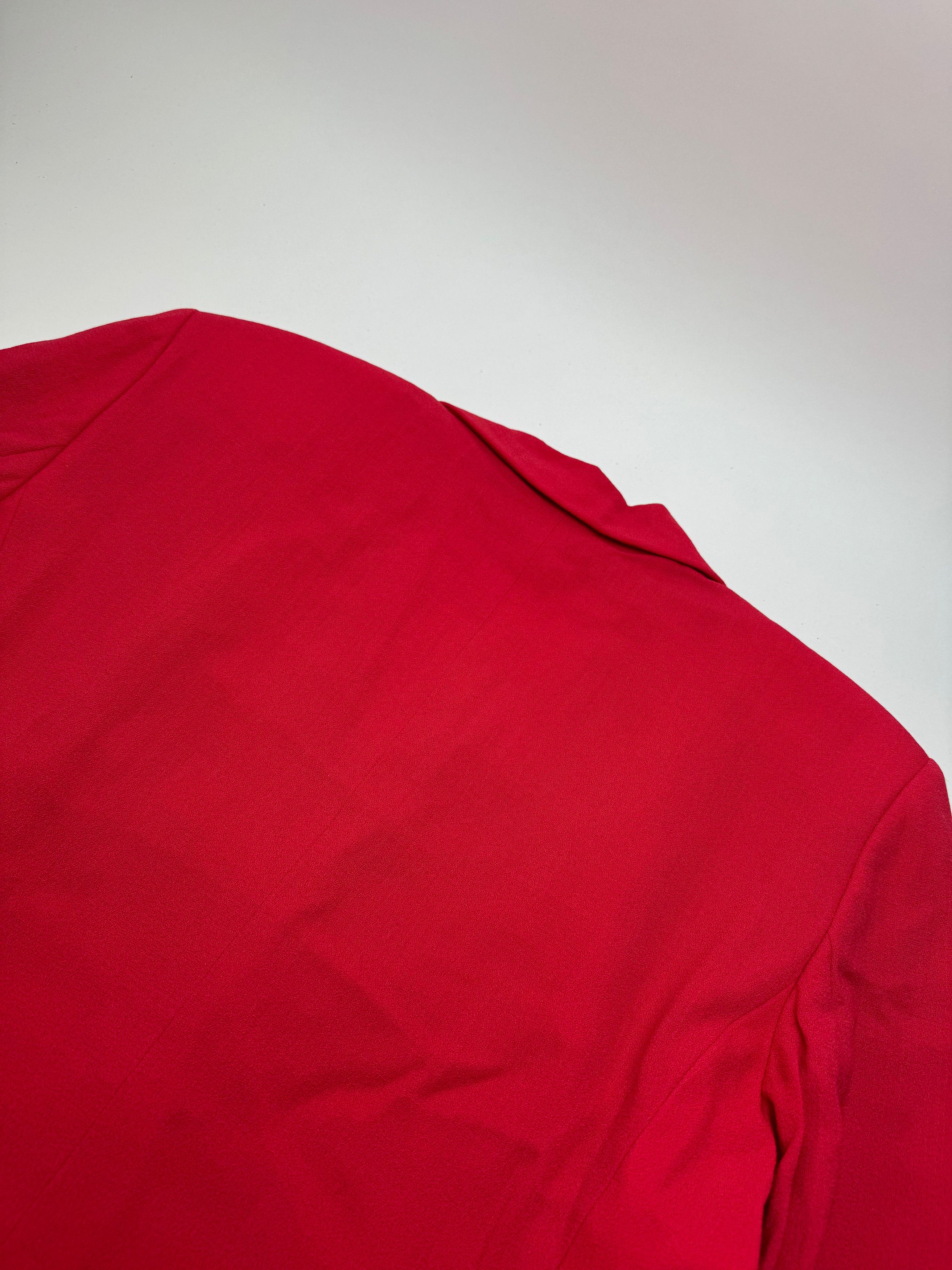 Balenciaga Vintage Silk Blazer / Trench Red L Size S / US 4 / IT 40 - 10 Thumbnail