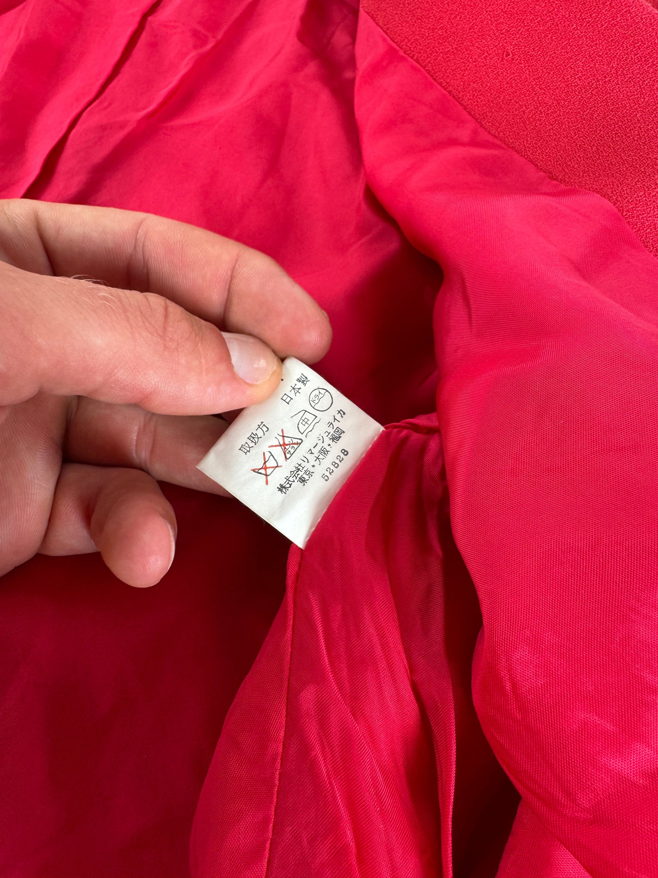 Balenciaga Vintage Silk Blazer / Trench Red L Size S / US 4 / IT 40 - 11 Thumbnail