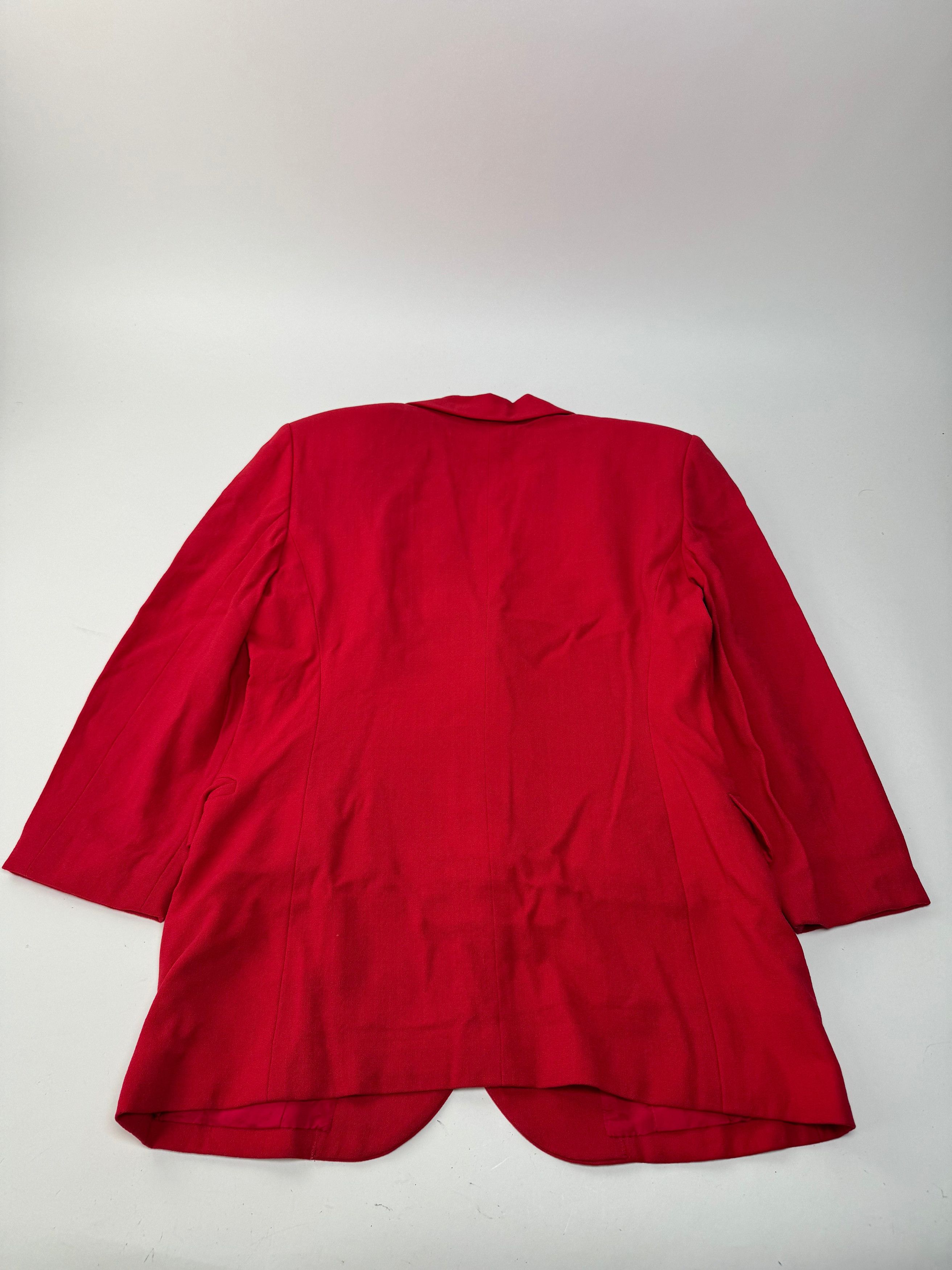 Balenciaga Vintage Silk Blazer / Trench Red L Size S / US 4 / IT 40 - 8 Thumbnail