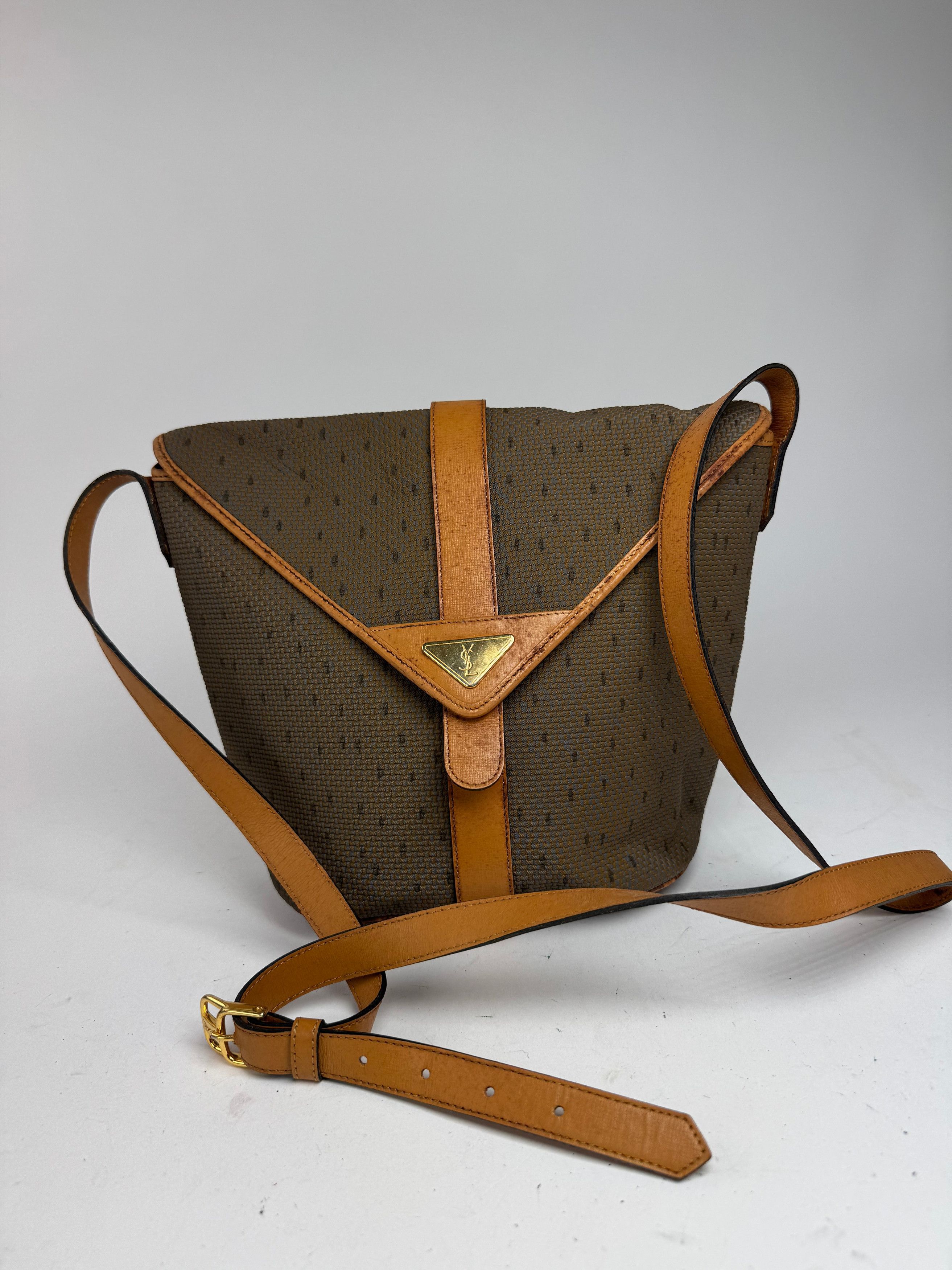 Other Vintage Yves Saint Laurent bag brown grey Brown Size ONE SIZE - 14 Thumbnail