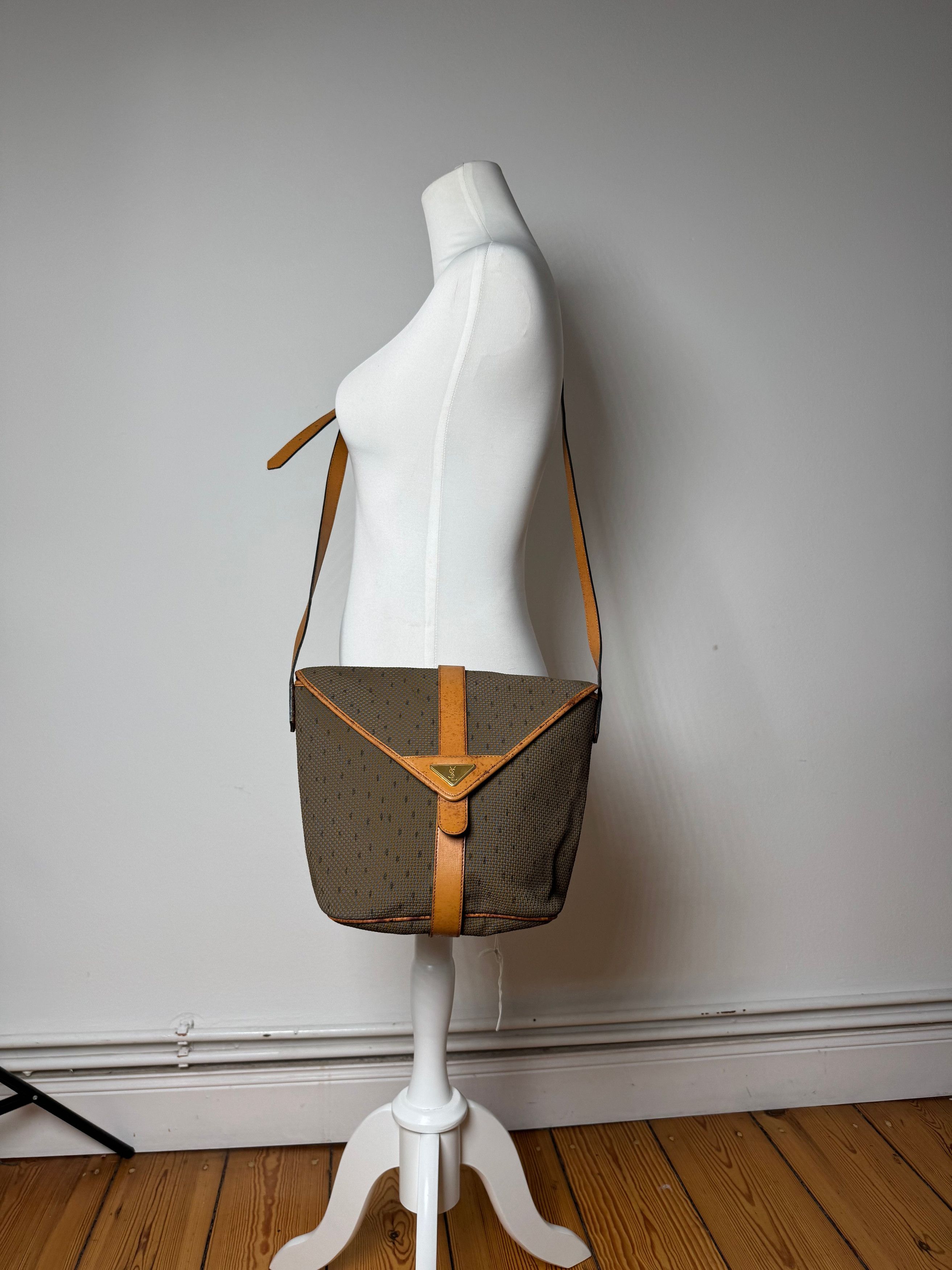 Other Vintage Yves Saint Laurent bag brown grey Brown Size ONE SIZE - 12 Thumbnail