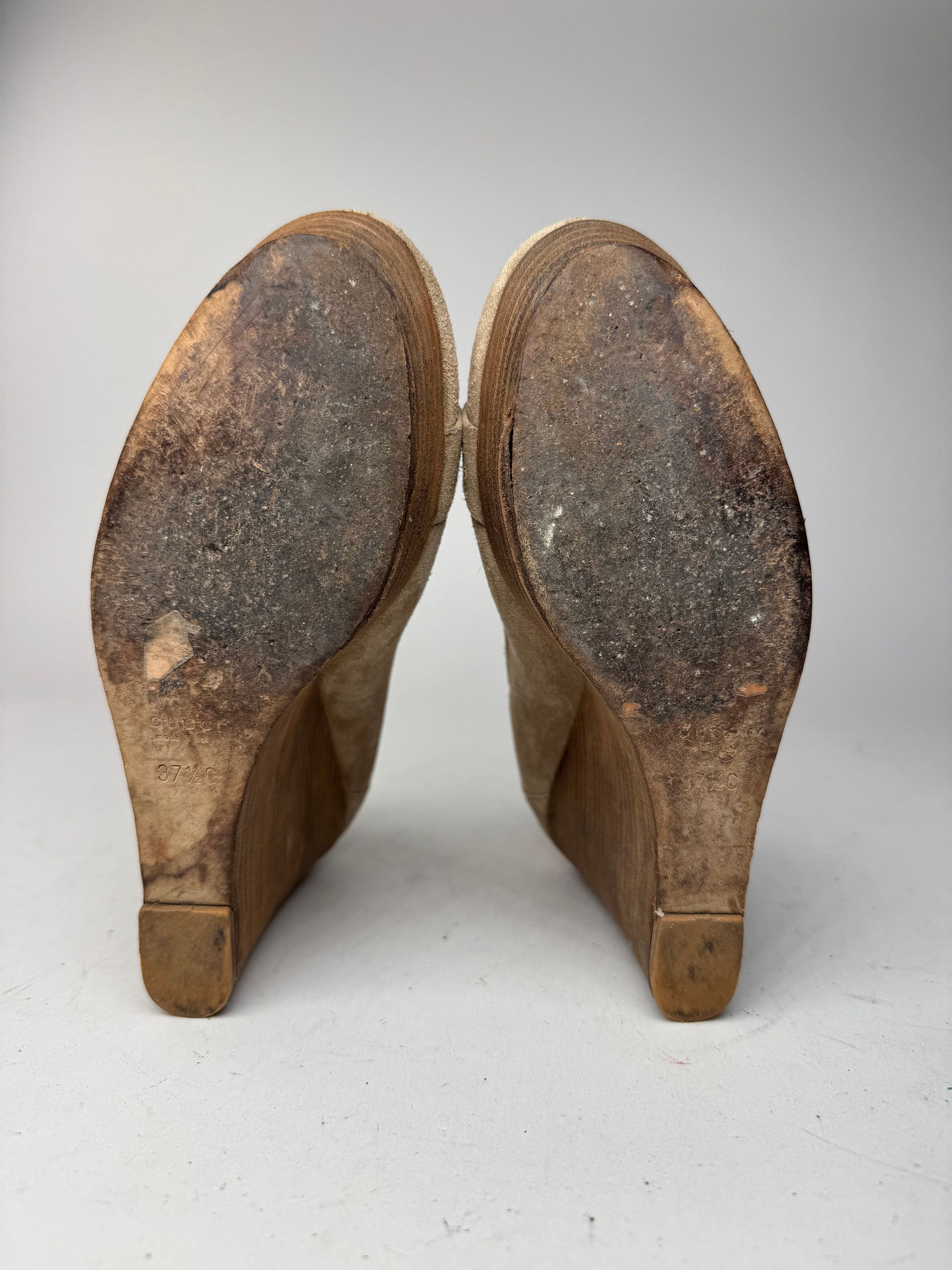 Vintage Suede Horsebit pumps EU37,5 grey