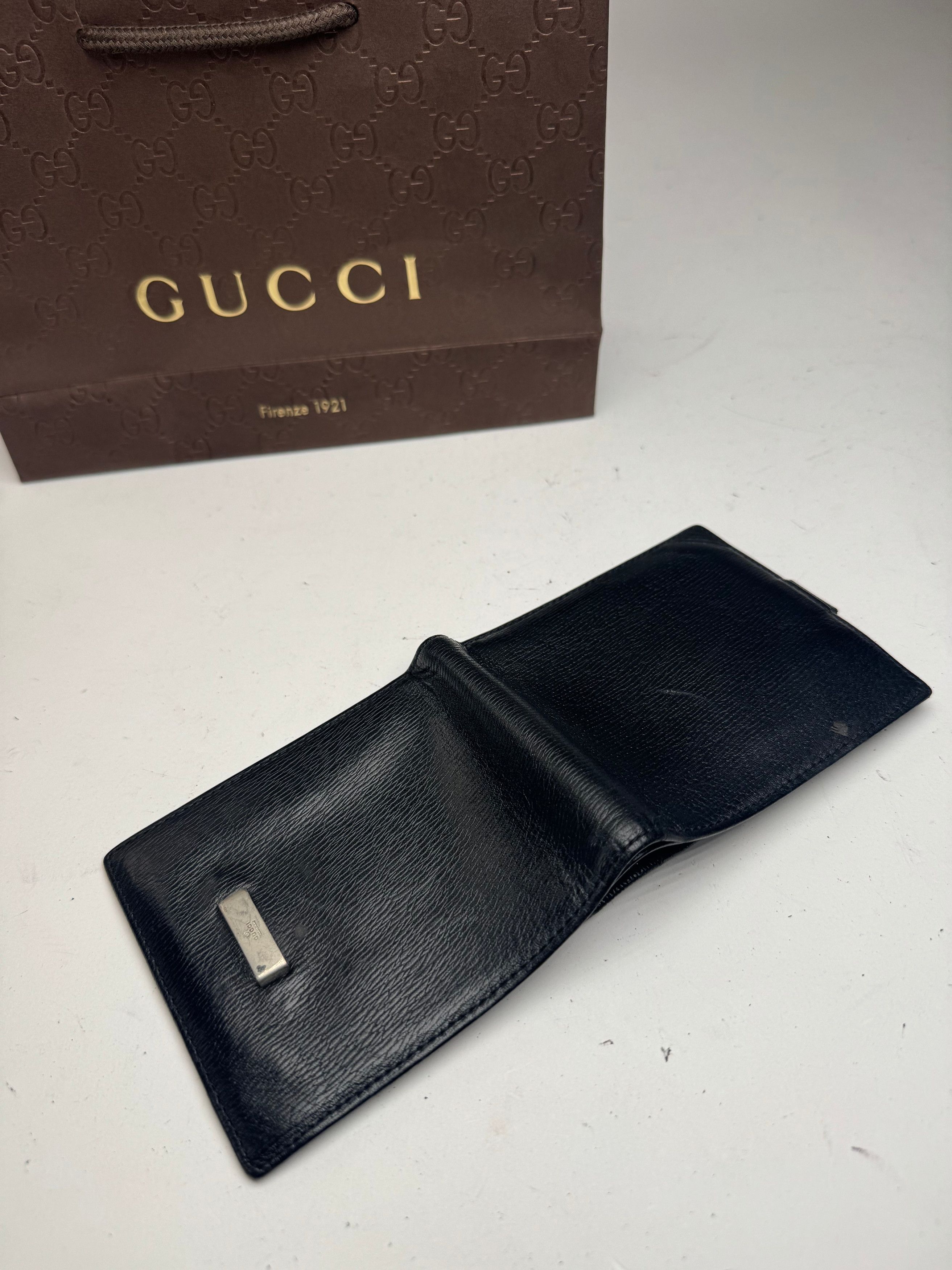 Gucci Vintage Leather wallet black Size ONE SIZE - 9 Thumbnail