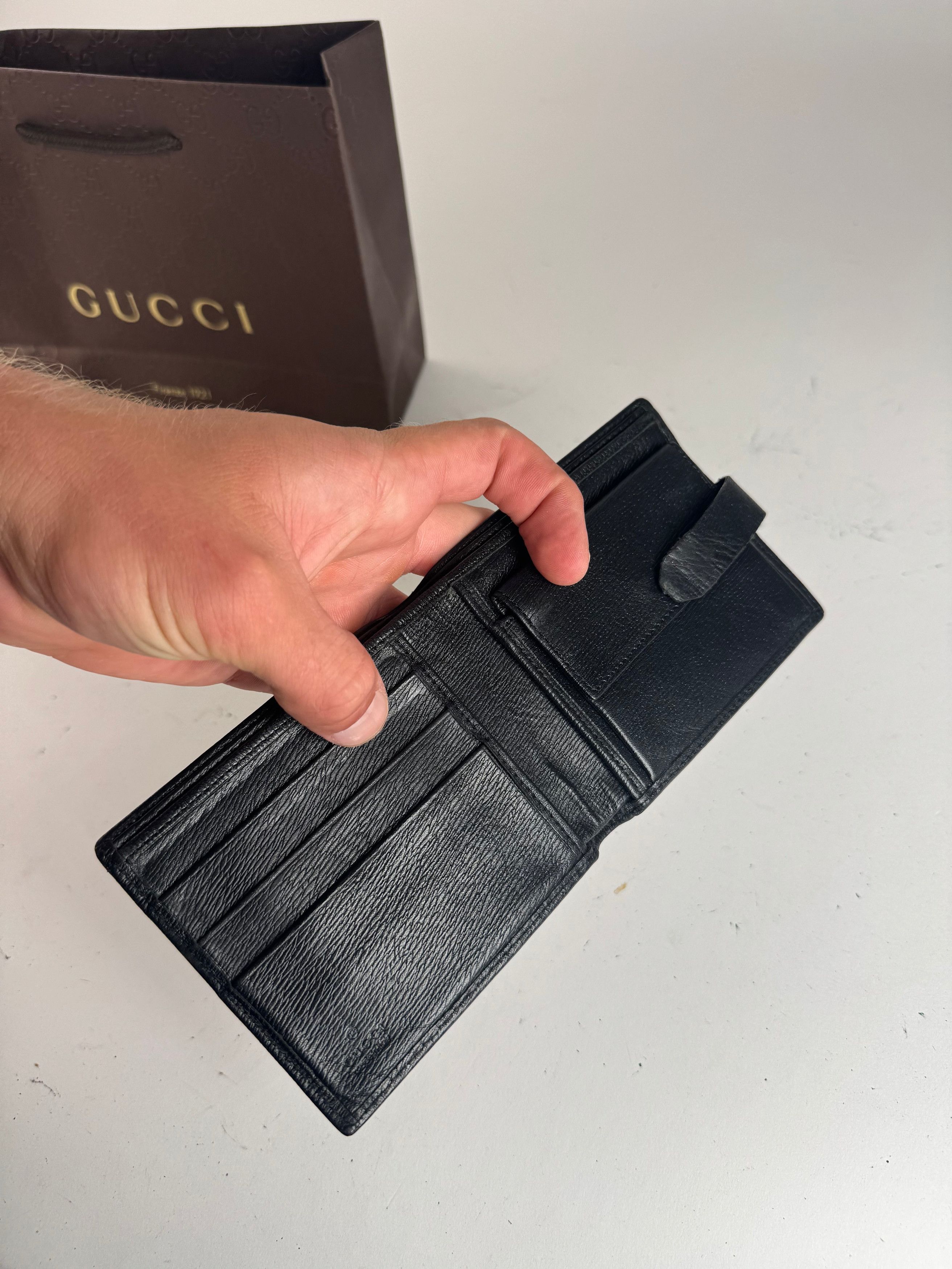 Gucci Vintage Leather wallet black Size ONE SIZE - 4 Thumbnail