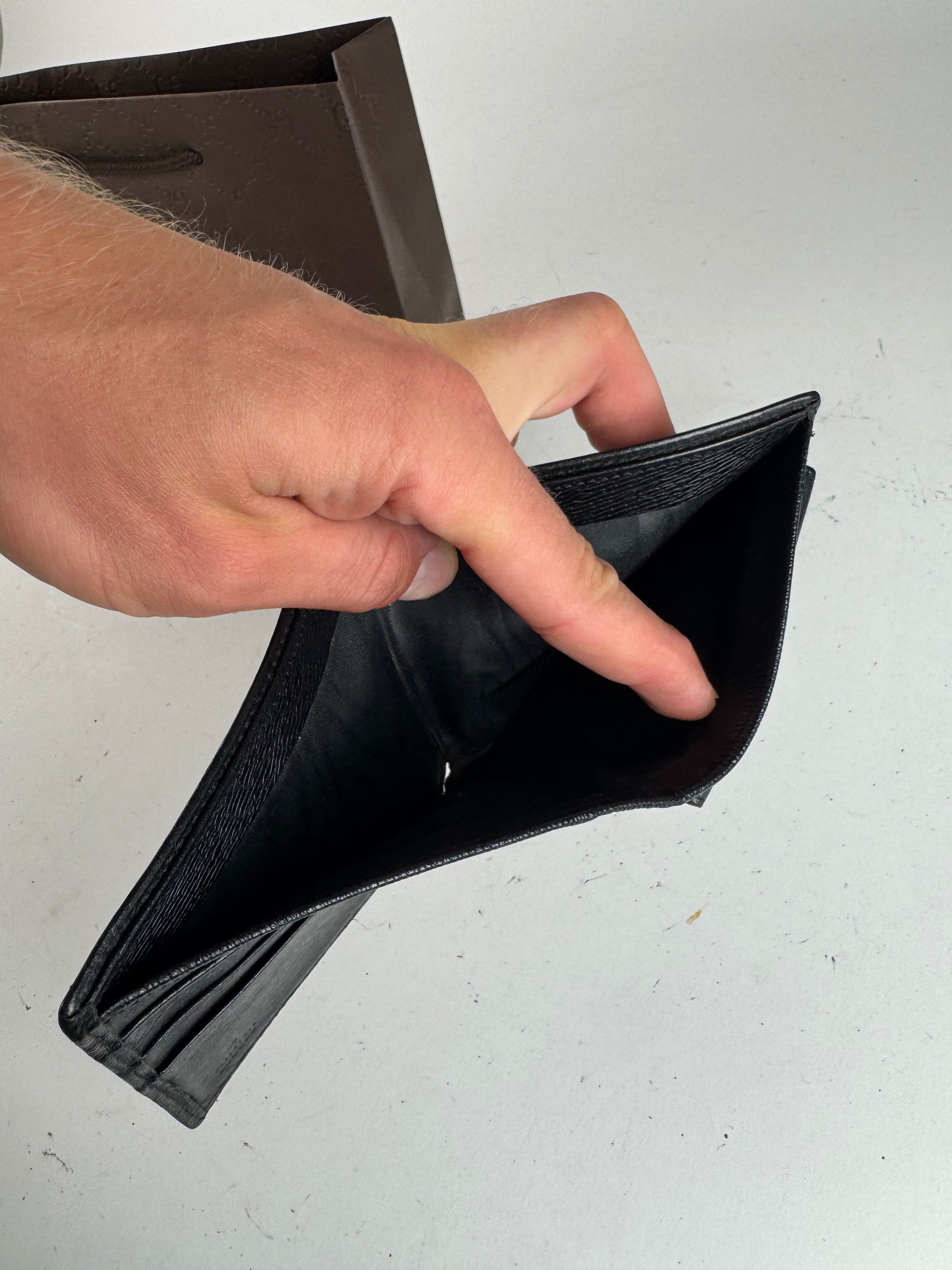 Gucci Vintage Leather wallet black Size ONE SIZE - 7 Thumbnail