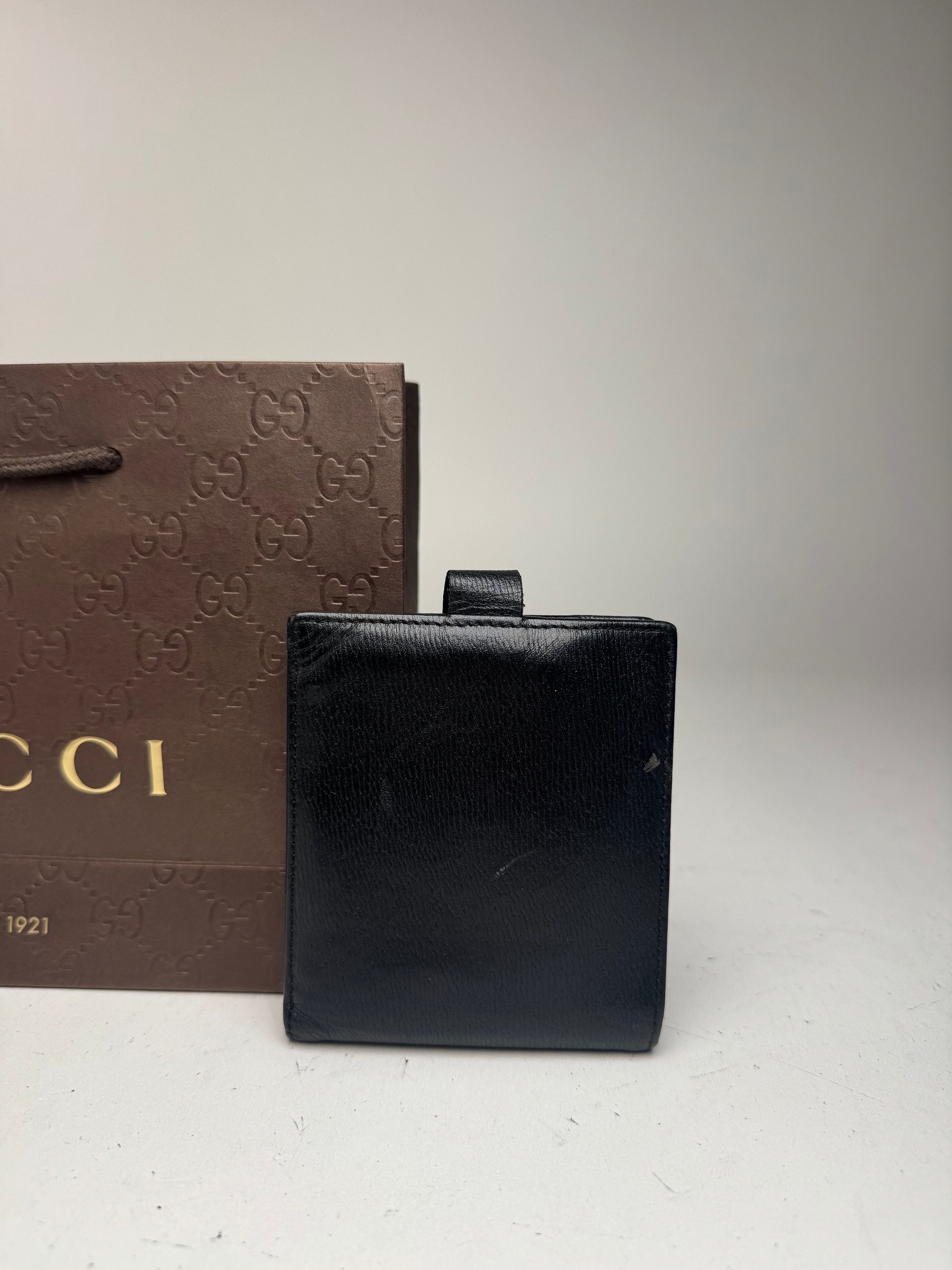 Gucci Vintage Leather wallet black Size ONE SIZE - 2 Thumbnail