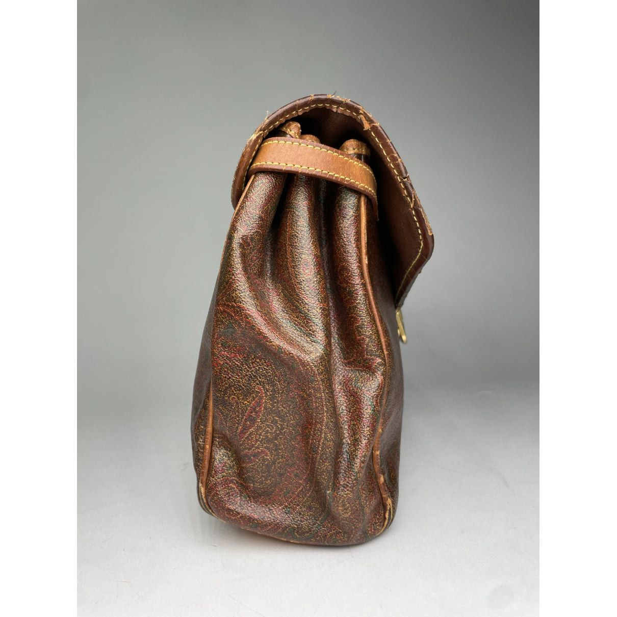 Etro Brown Leather Handbag Size ONE SIZE - 5 Thumbnail
