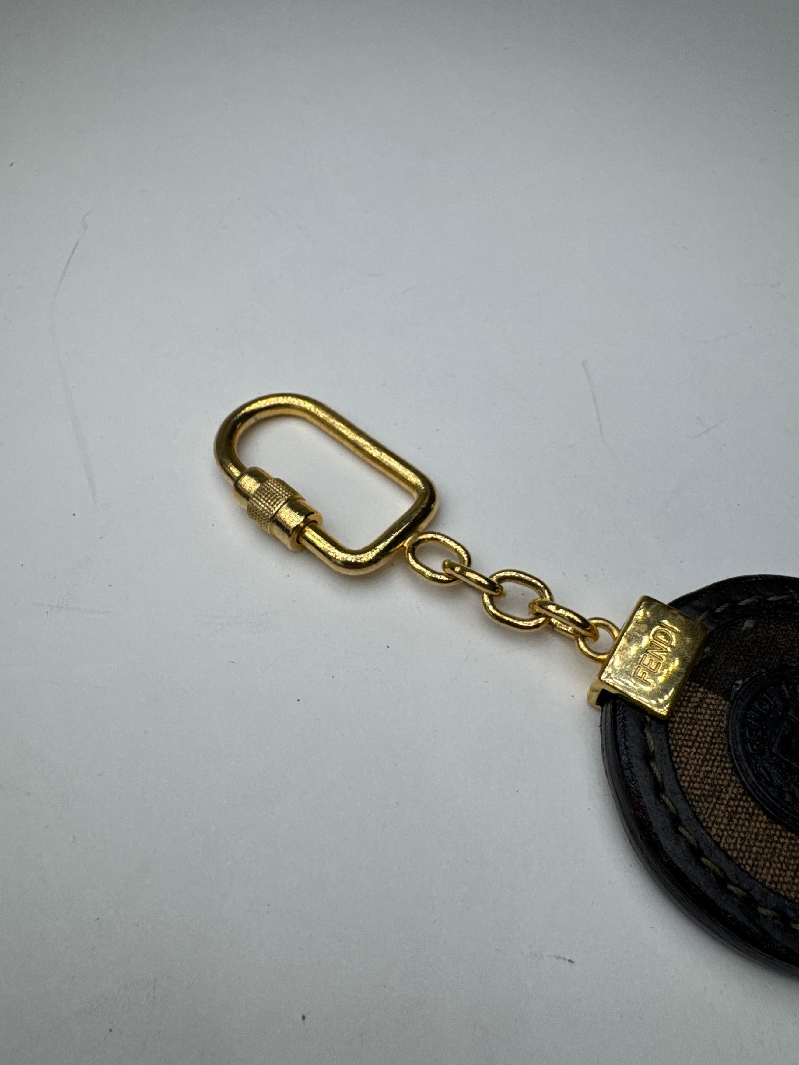 Fendi Vintage Roma Keychain Brown Golden Size ONE SIZE - 3 Thumbnail