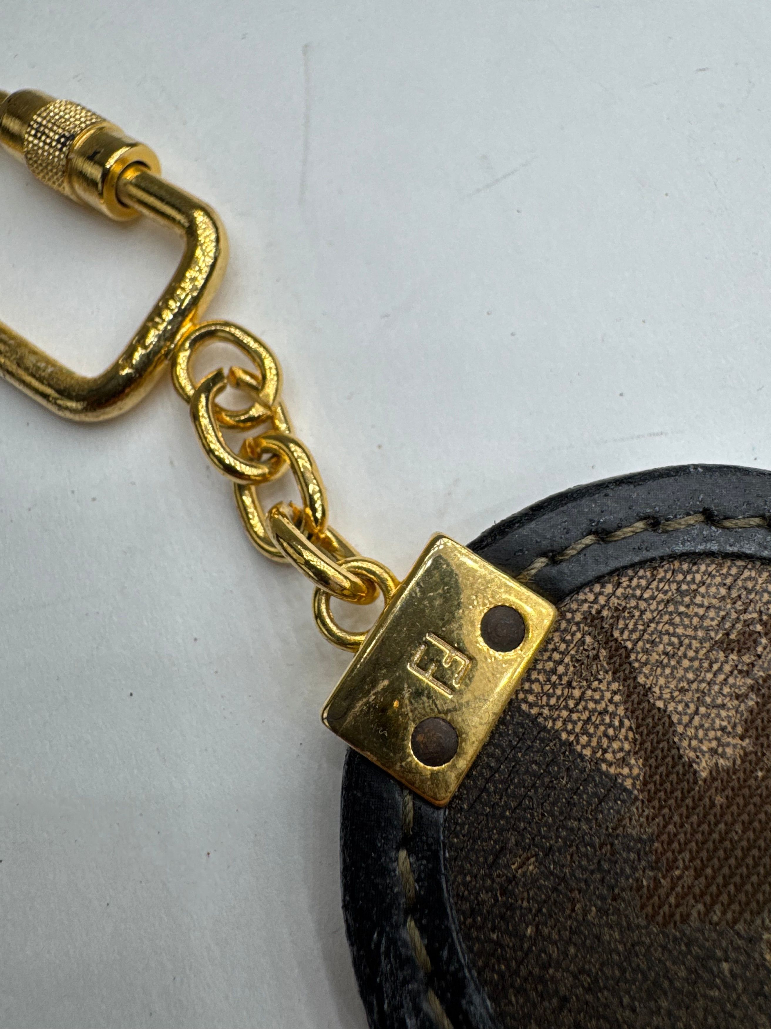 Fendi Vintage Roma Keychain Brown Golden Size ONE SIZE - 9 Thumbnail