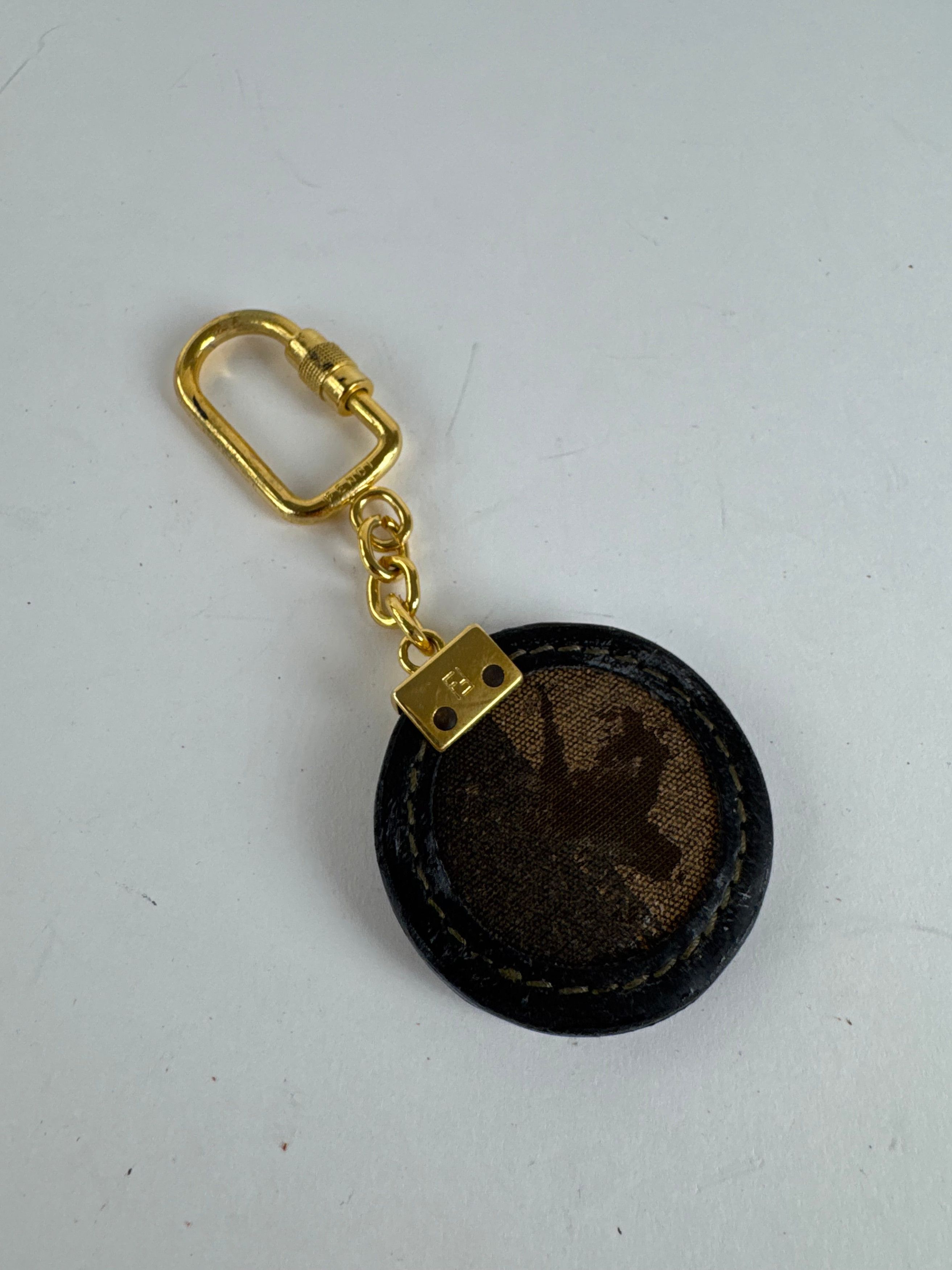 Fendi Vintage Roma Keychain Brown Golden Size ONE SIZE - 7 Thumbnail
