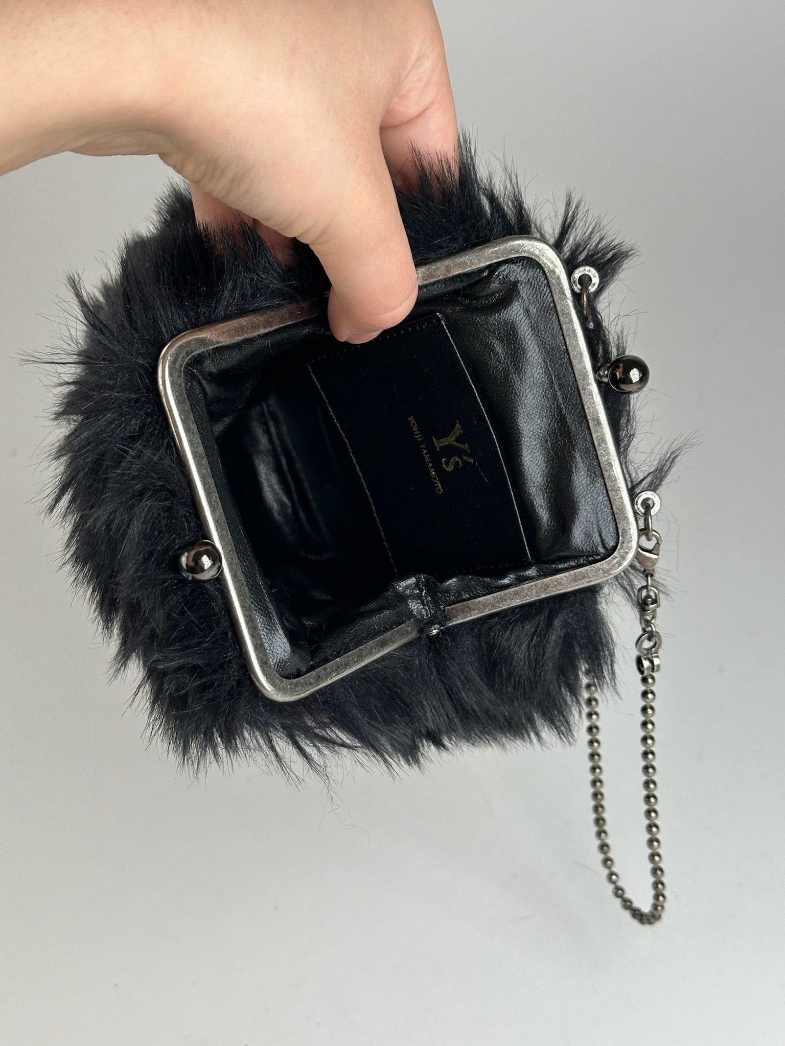 Yohji Yamamoto Vintage mini Fur bag black Size ONE SIZE - 4 Thumbnail