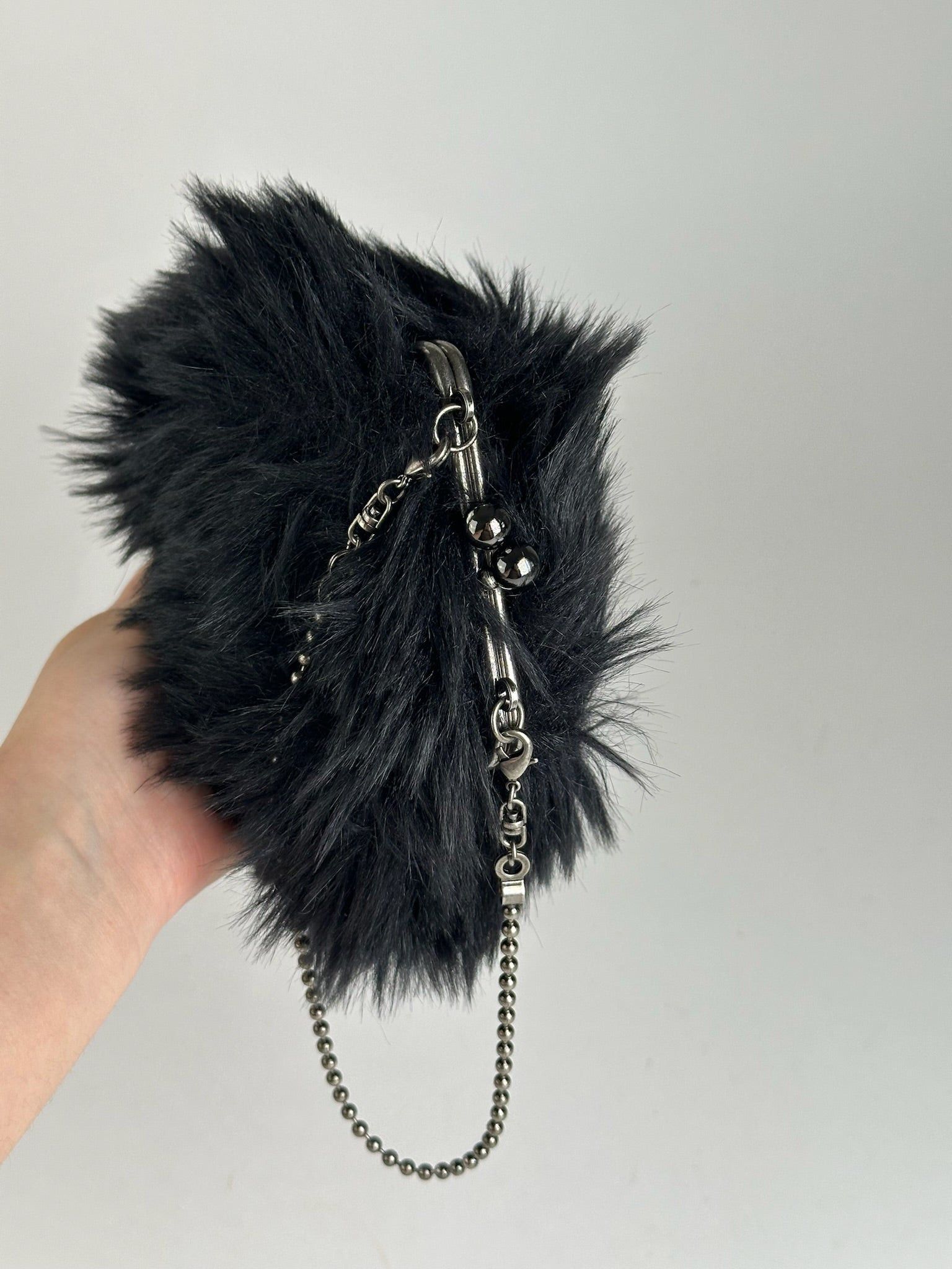Yohji Yamamoto Vintage mini Fur bag black Size ONE SIZE - 6 Thumbnail