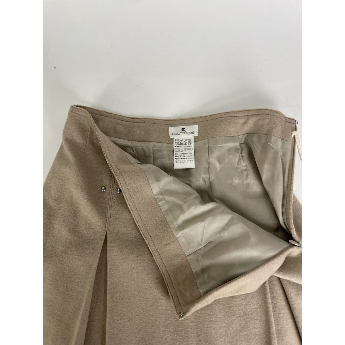 Courreges Courrèges Beige Wool Coat Size S / US 4 / IT 40 - 5 Thumbnail