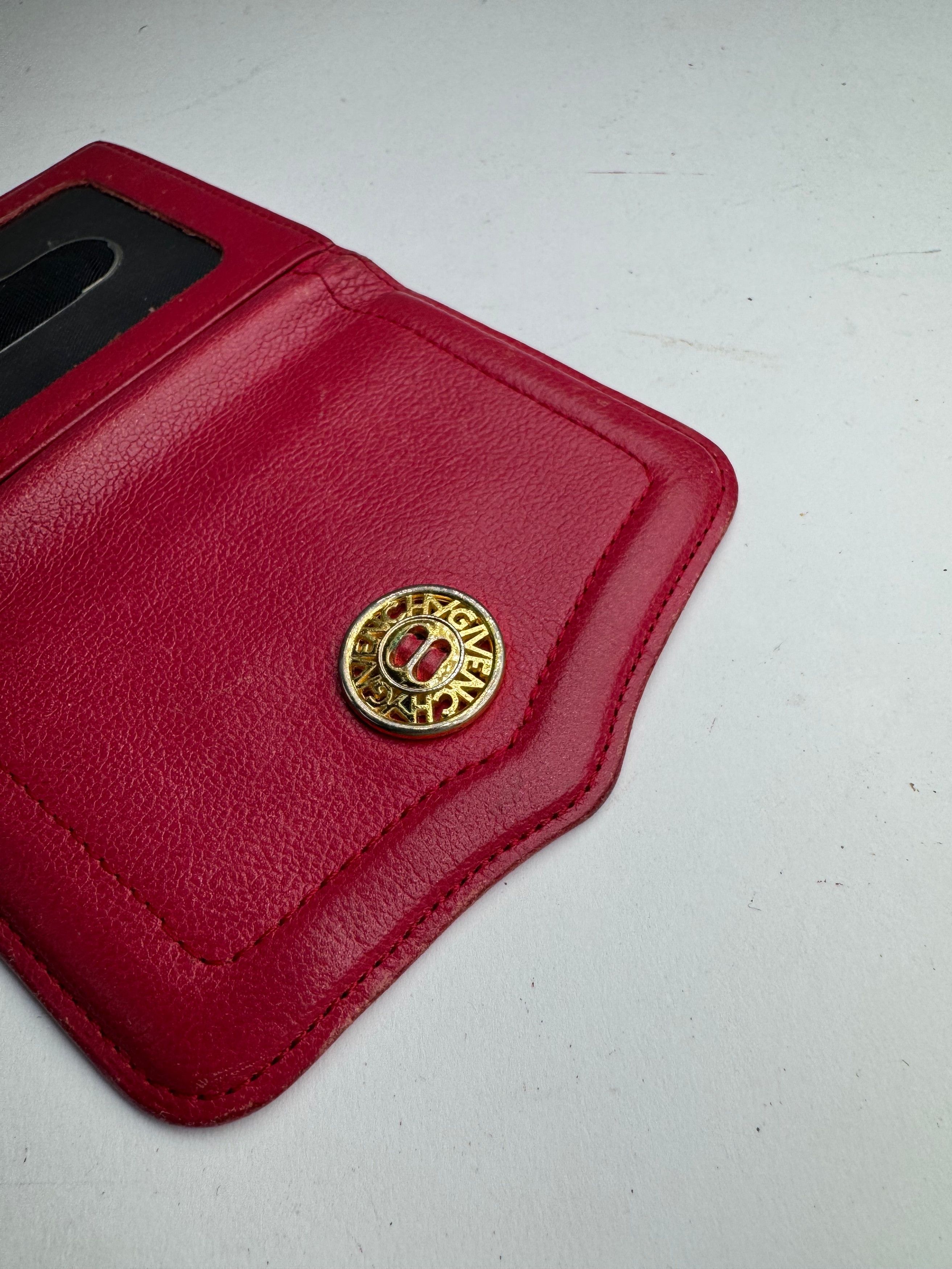 Givenchy Vintage Leather Card Holder Red Size ONE SIZE - 6 Thumbnail