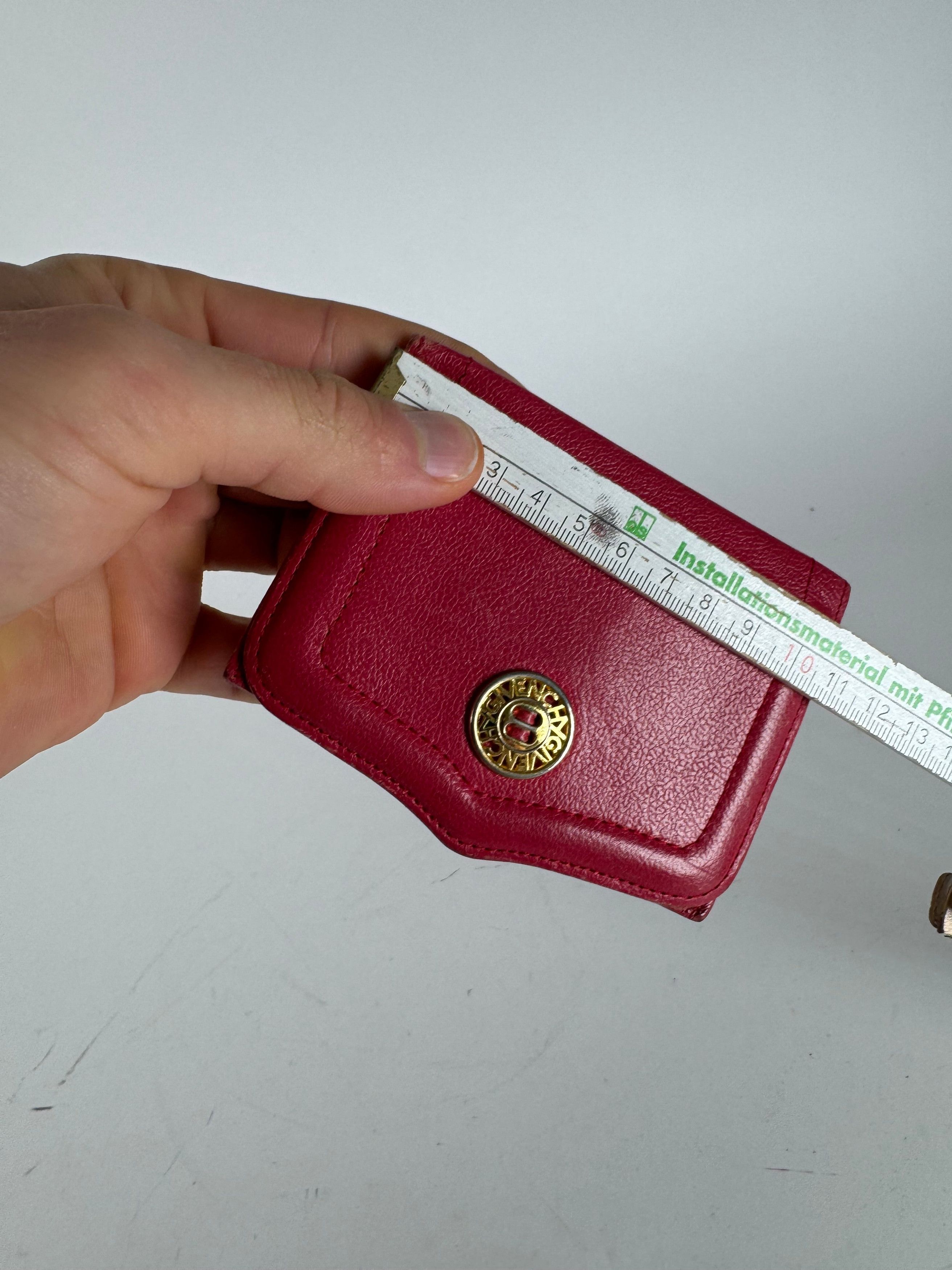 Givenchy Vintage Leather Card Holder Red Size ONE SIZE - 9 Thumbnail