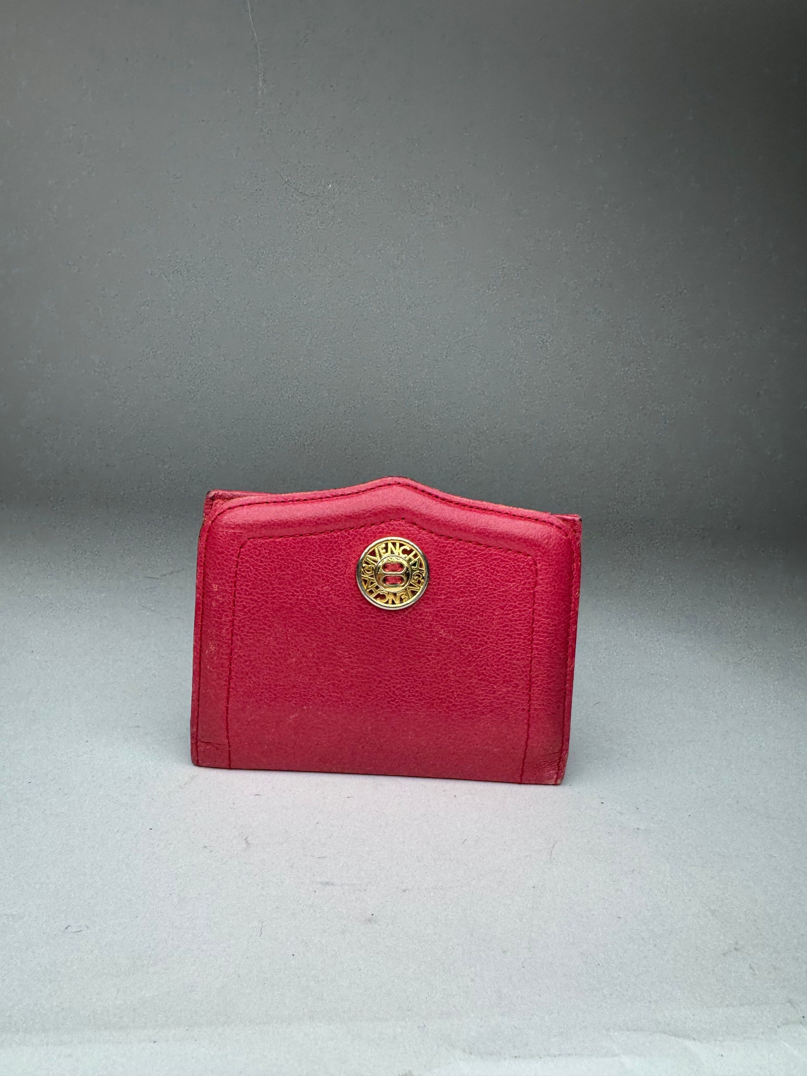 Givenchy Vintage Leather Card Holder Red Size ONE SIZE - 7 Thumbnail