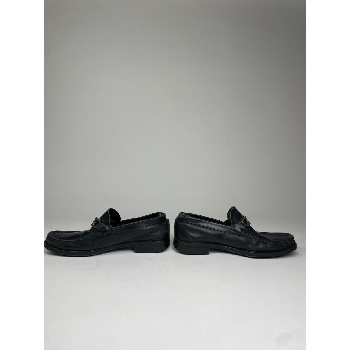 Salvatore Ferragamo Gancini Black Leather Flat Size US 9 / IT 39 - 5 Thumbnail