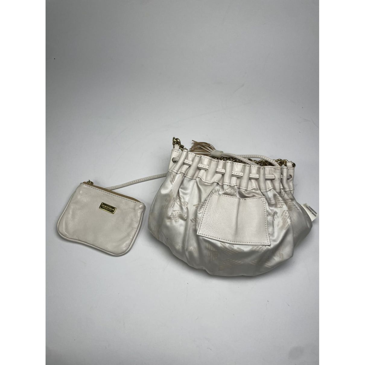 Emporio Armani White Leather Handbag Size ONE SIZE - 4 Thumbnail