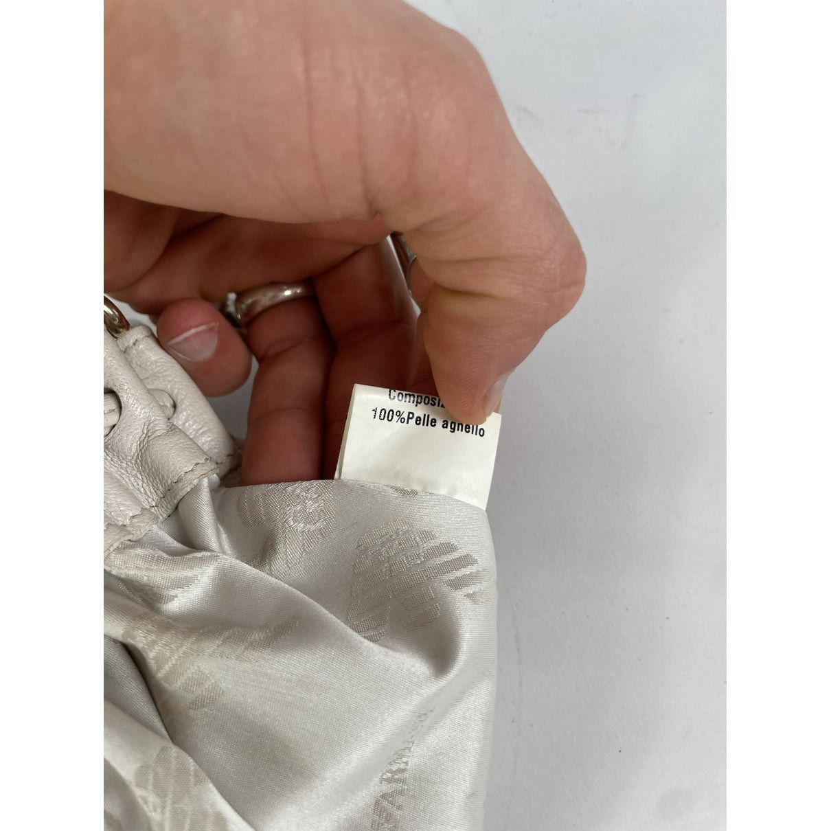 Emporio Armani White Leather Handbag Size ONE SIZE - 2 Thumbnail