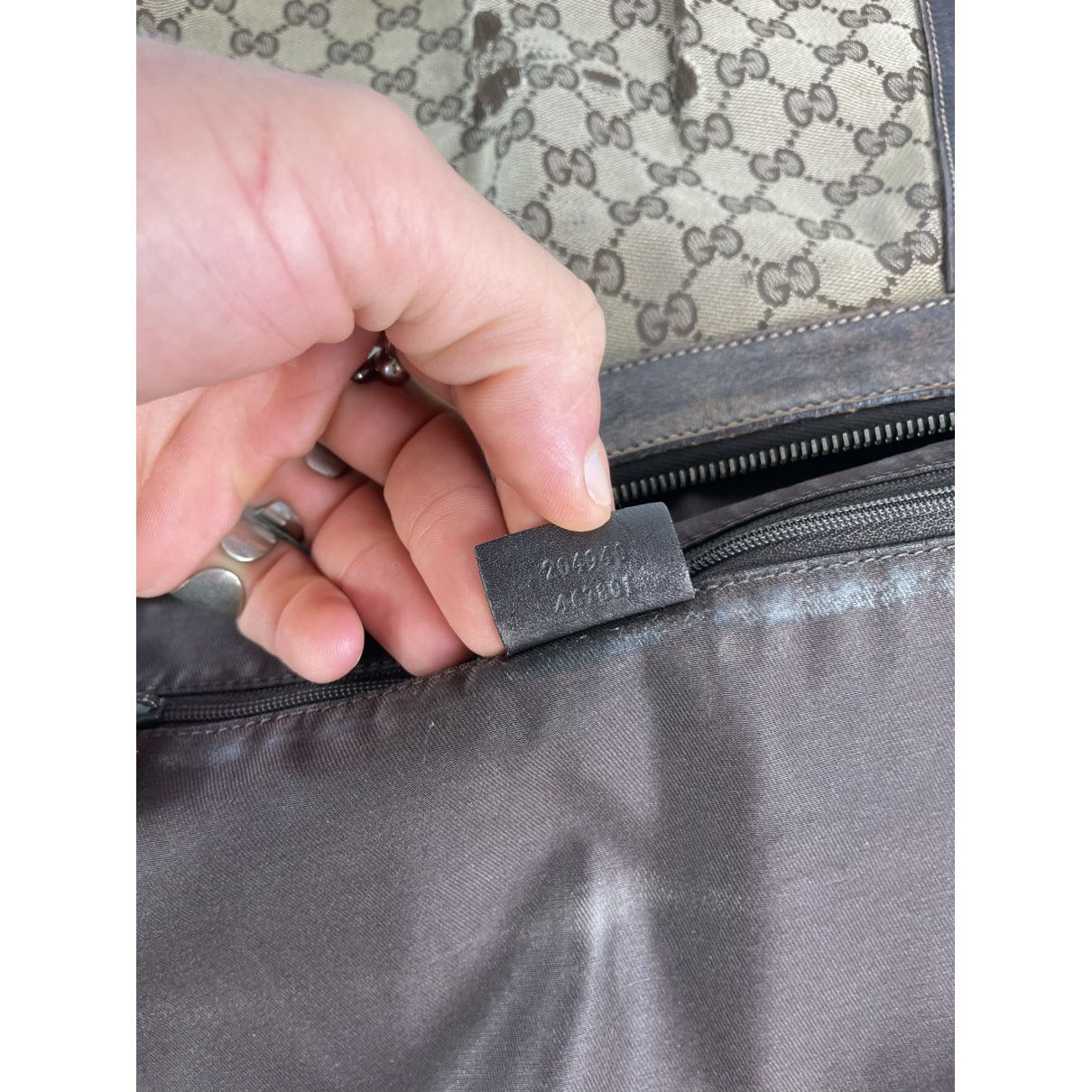 Gucci Amalfi Beige Cotton Handbag Size ONE SIZE - 3 Thumbnail
