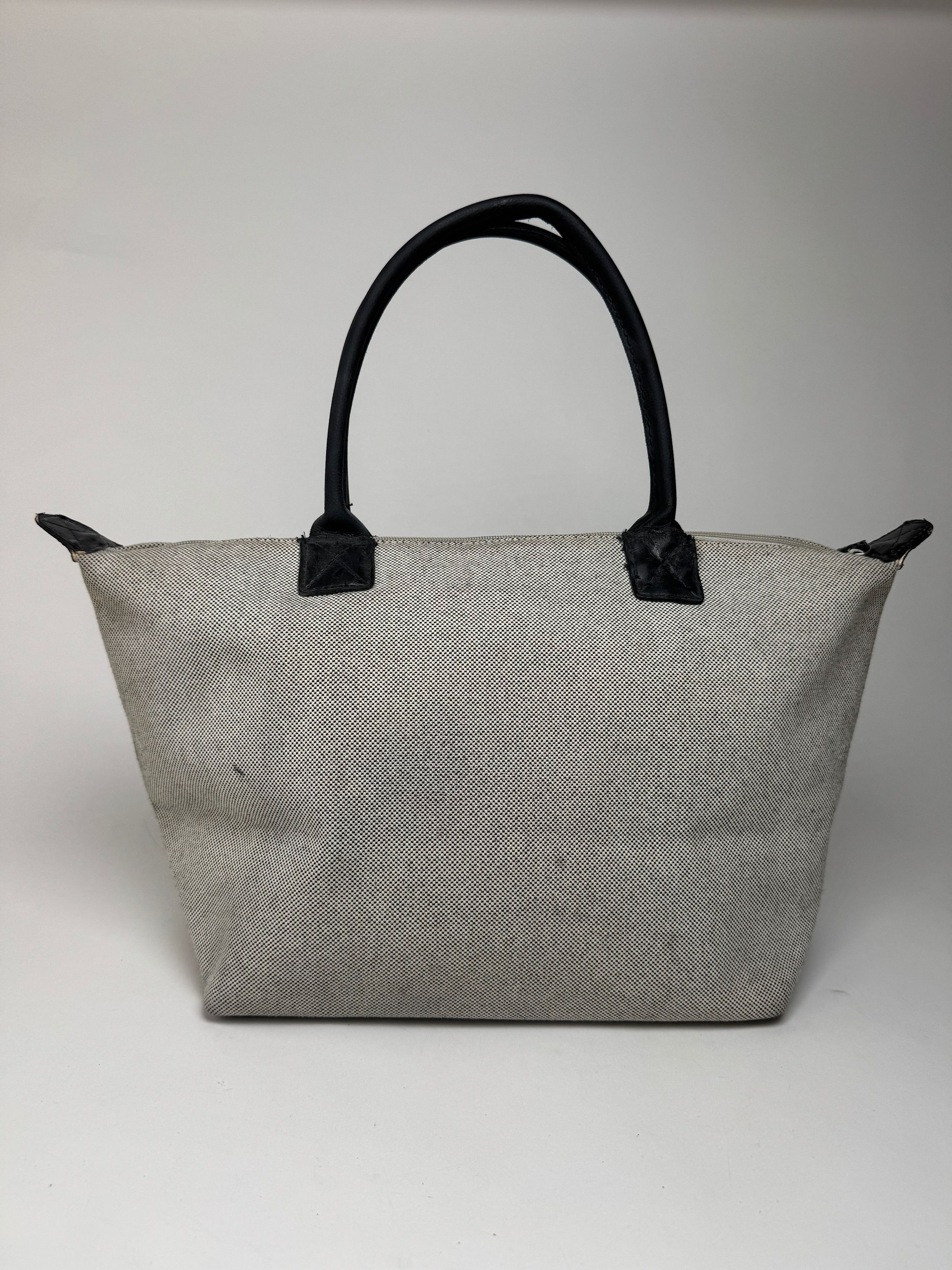 MCM Vintage canvas / leather shopper grey black Size ONE SIZE - 5 Thumbnail