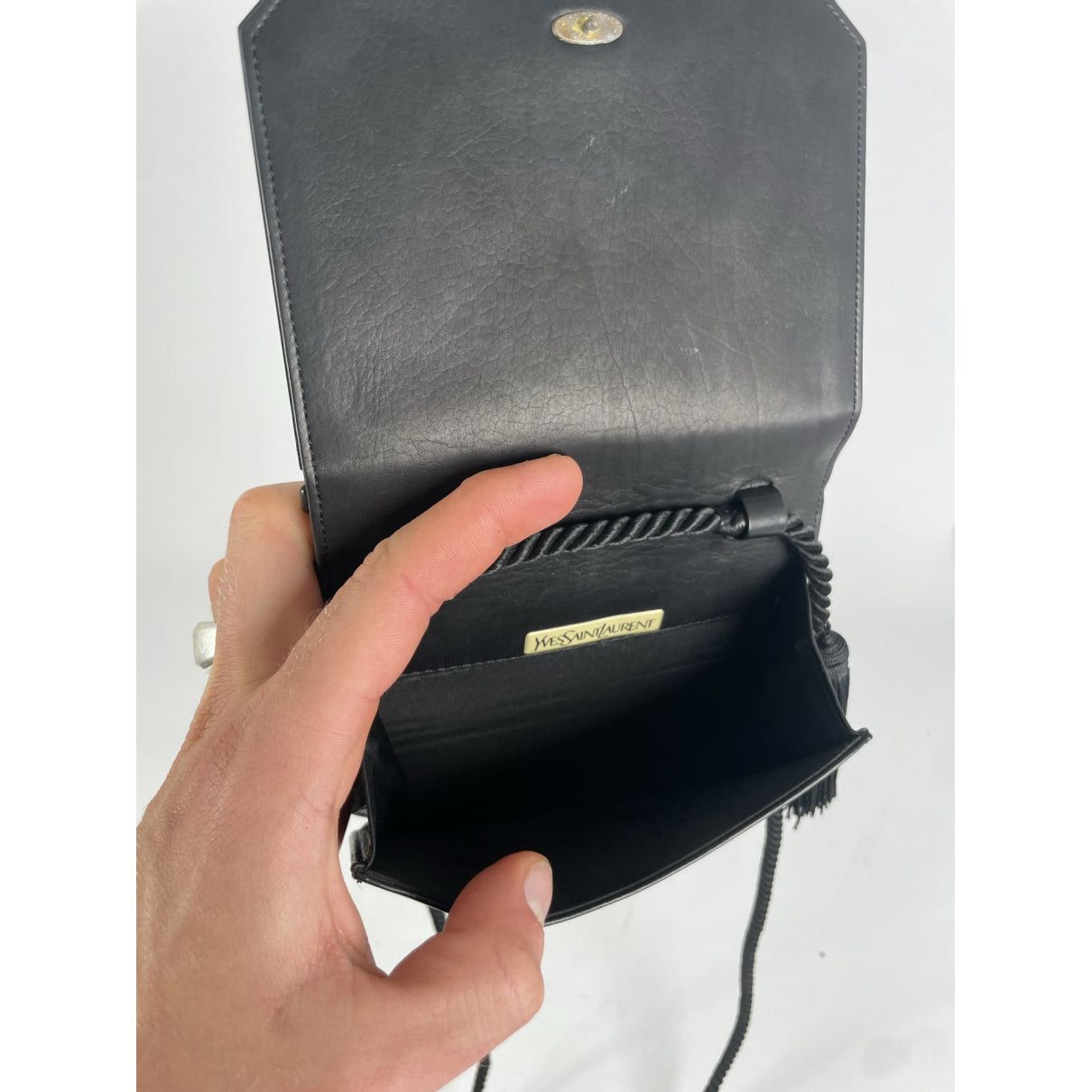 Yves Saint Laurent Black Plastic Handbag Size ONE SIZE - 2 Thumbnail