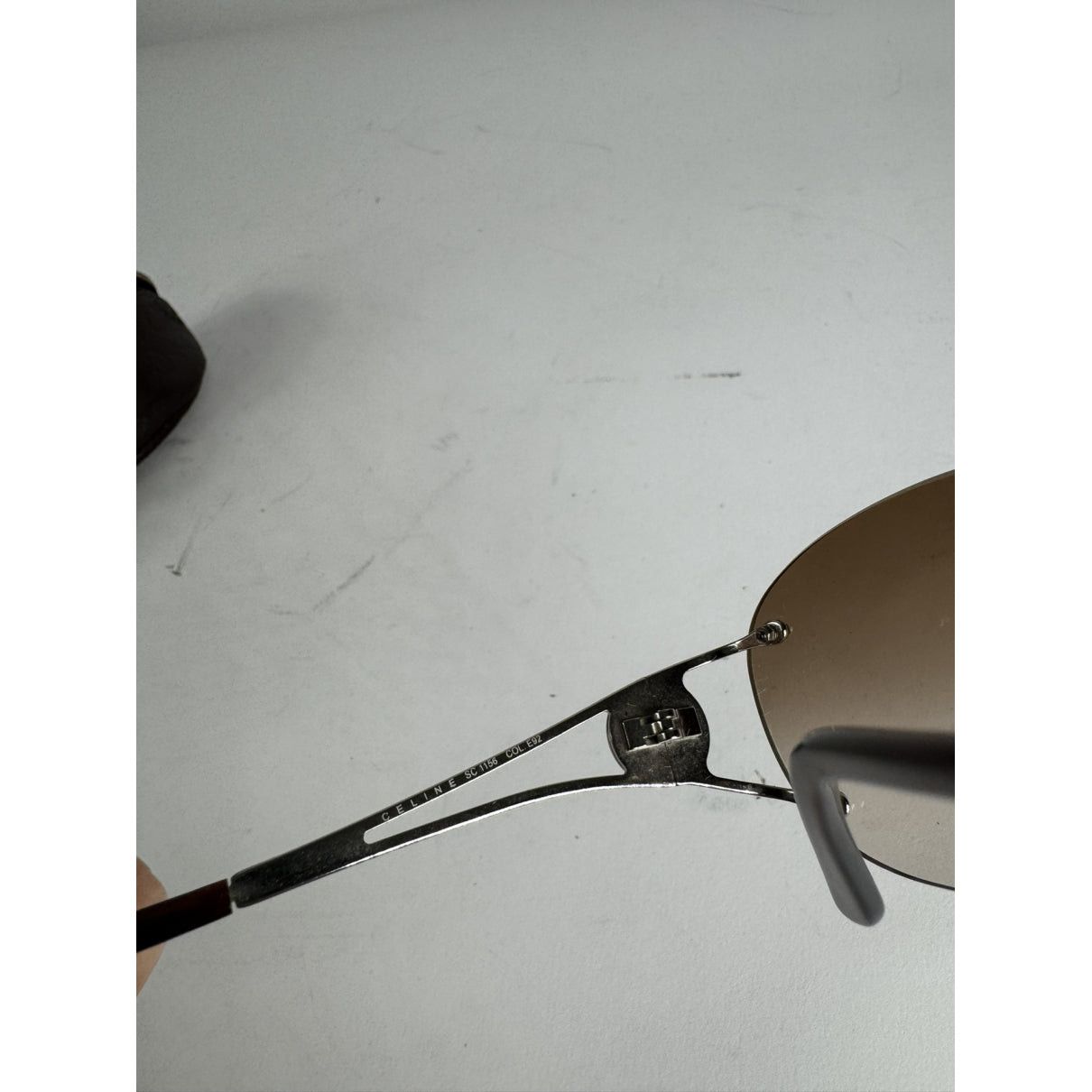 Celine Brown Metal Sunglasses Size ONE SIZE - 4 Thumbnail