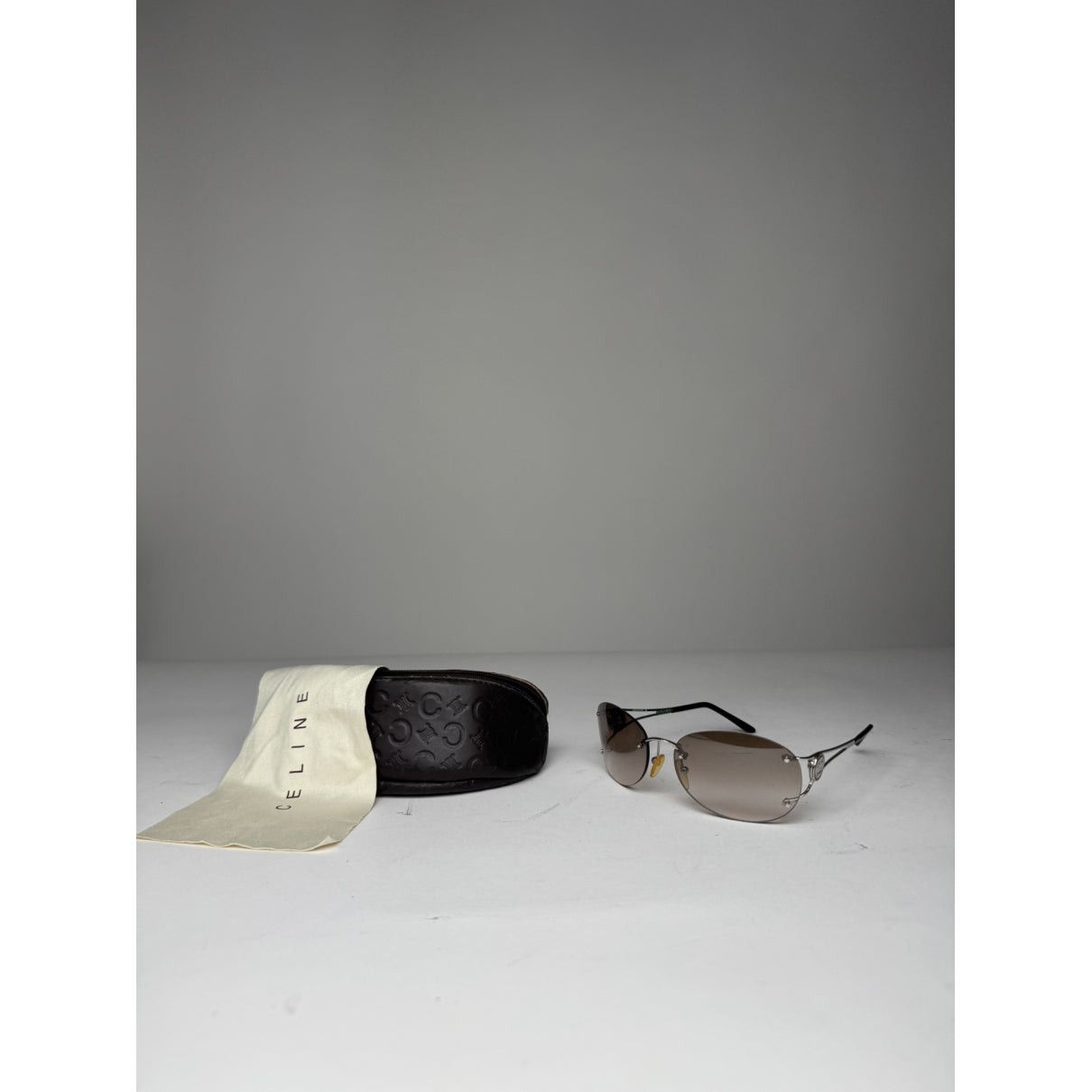 Celine Brown Metal Sunglasses Size ONE SIZE - 5 Thumbnail