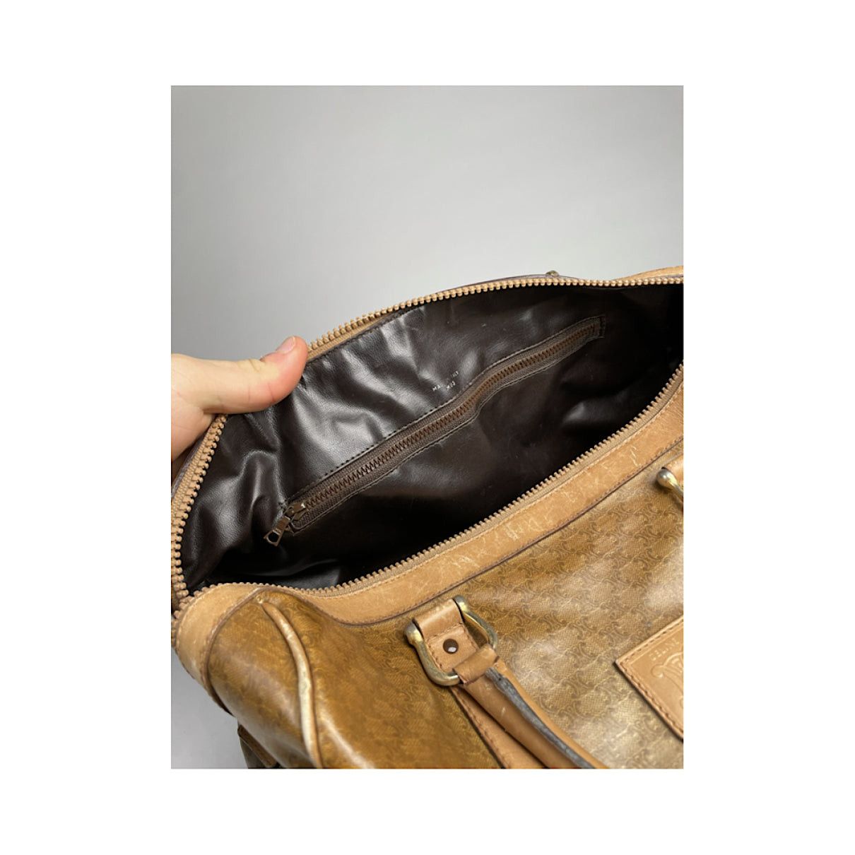 Celine Clea Gold Leather Handbag Size ONE SIZE - 3 Thumbnail