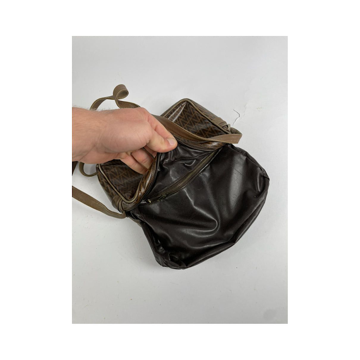 Mario Valentino Brown Leather Handbag Size ONE SIZE - 4 Thumbnail
