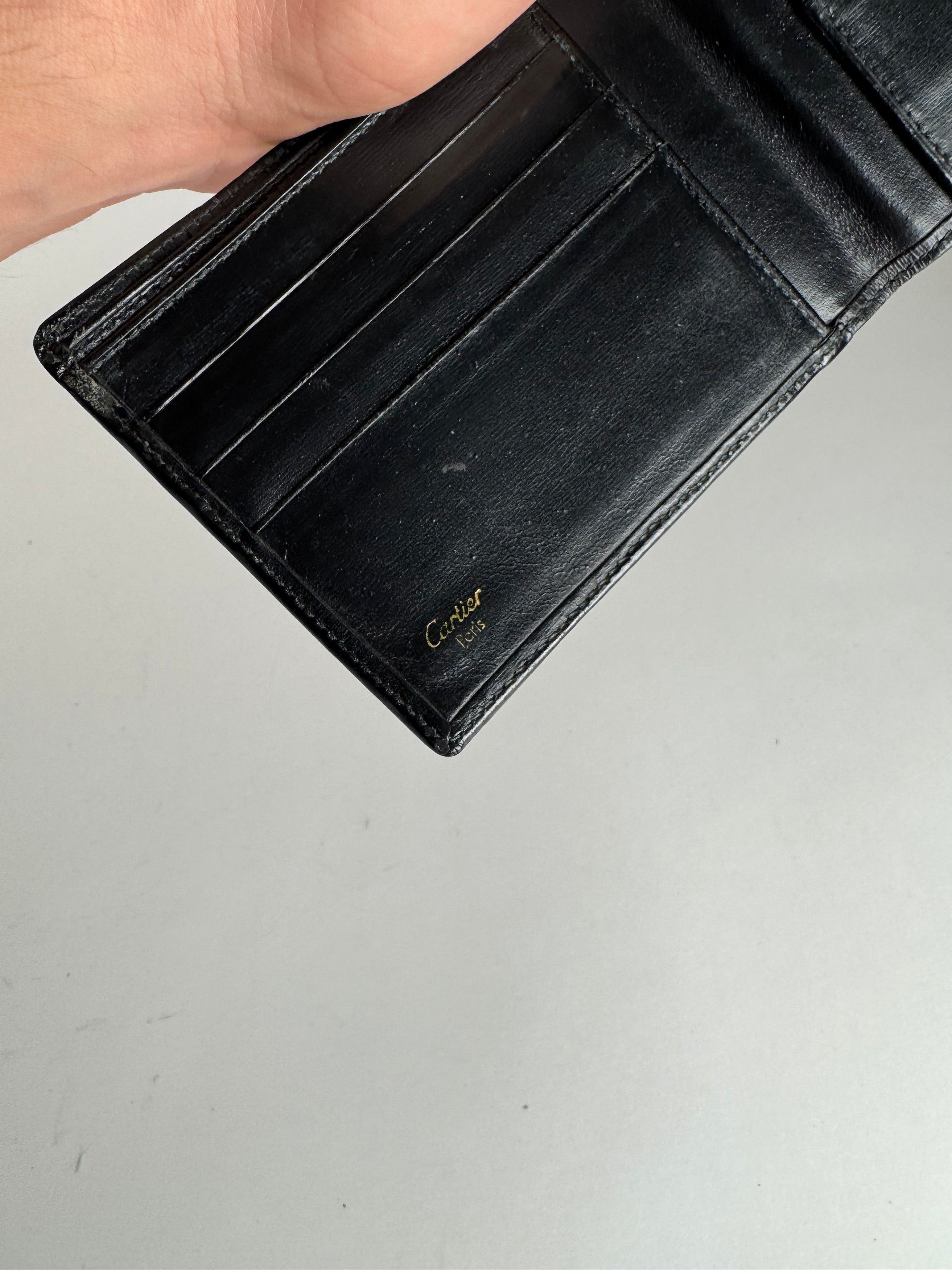 Cartier Vintage Leather Card Holder Black Size ONE SIZE - 4 Thumbnail